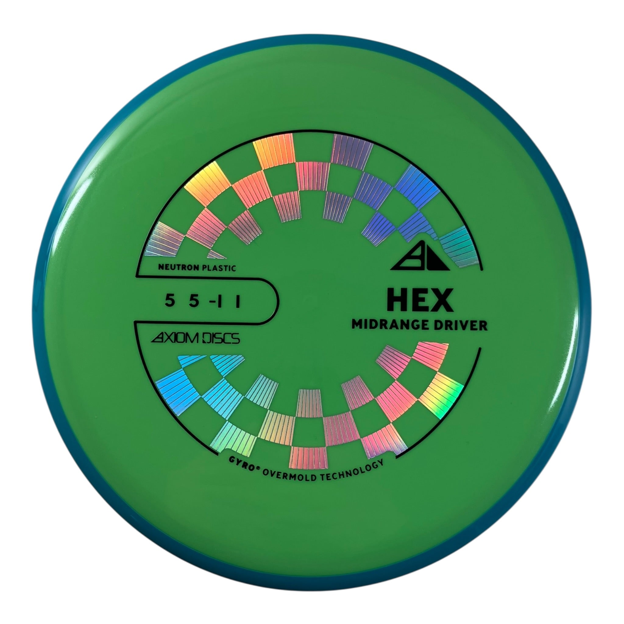 Axiom Discs Hex | Neutron | Green/Blue 177g (Project Lab Coat) Disc Golf
