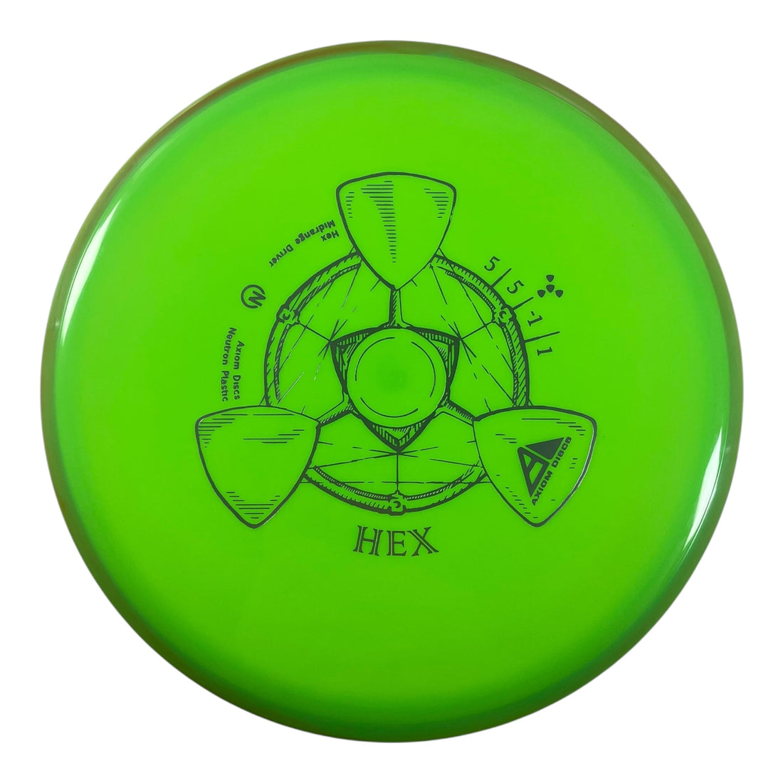 Axiom Discs Hex | Neutron | Green/Green 166g Disc Golf