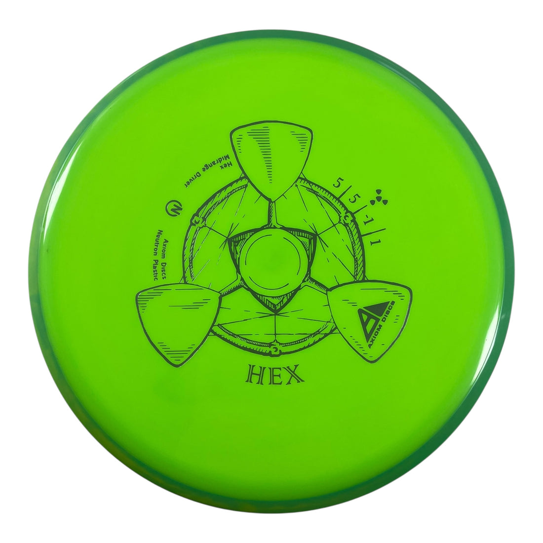 Axiom Discs Hex | Neutron | Green/Green 175g Disc Golf
