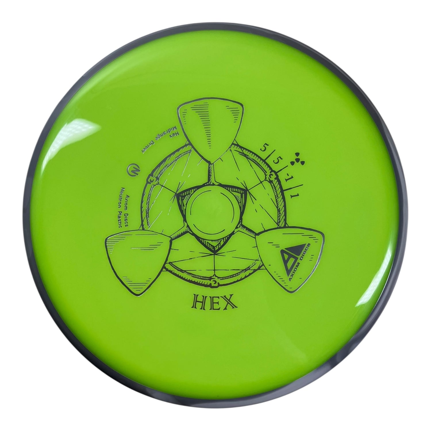 Axiom Discs Hex | Neutron | Green/Grey 165g Disc Golf