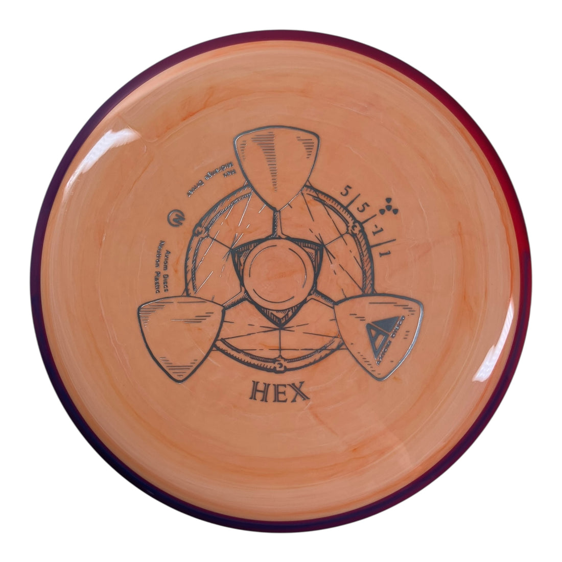 Axiom Discs Hex | Neutron | Orange/Purple 165g Disc Golf