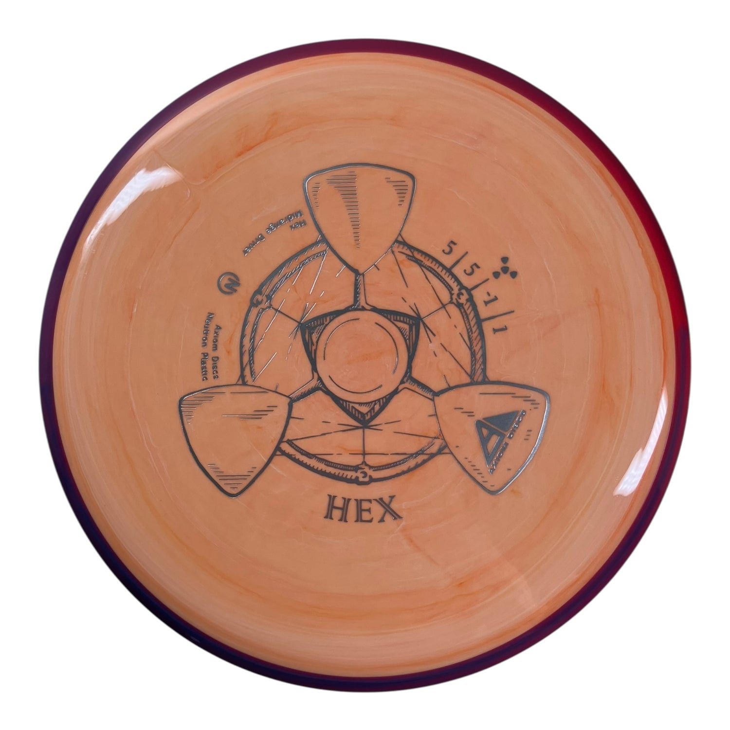 Axiom Discs Hex | Neutron | Orange/Purple 165g Disc Golf