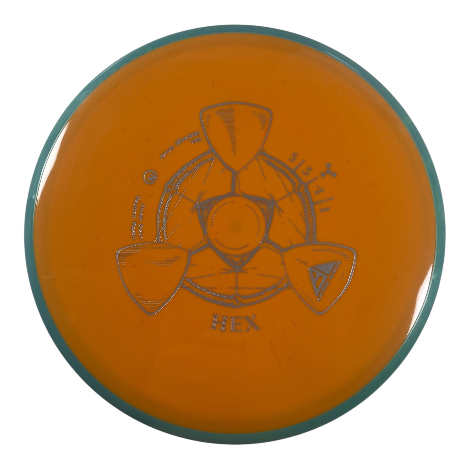Axiom Discs Hex | Neutron | Orange/Teal 177g Disc Golf