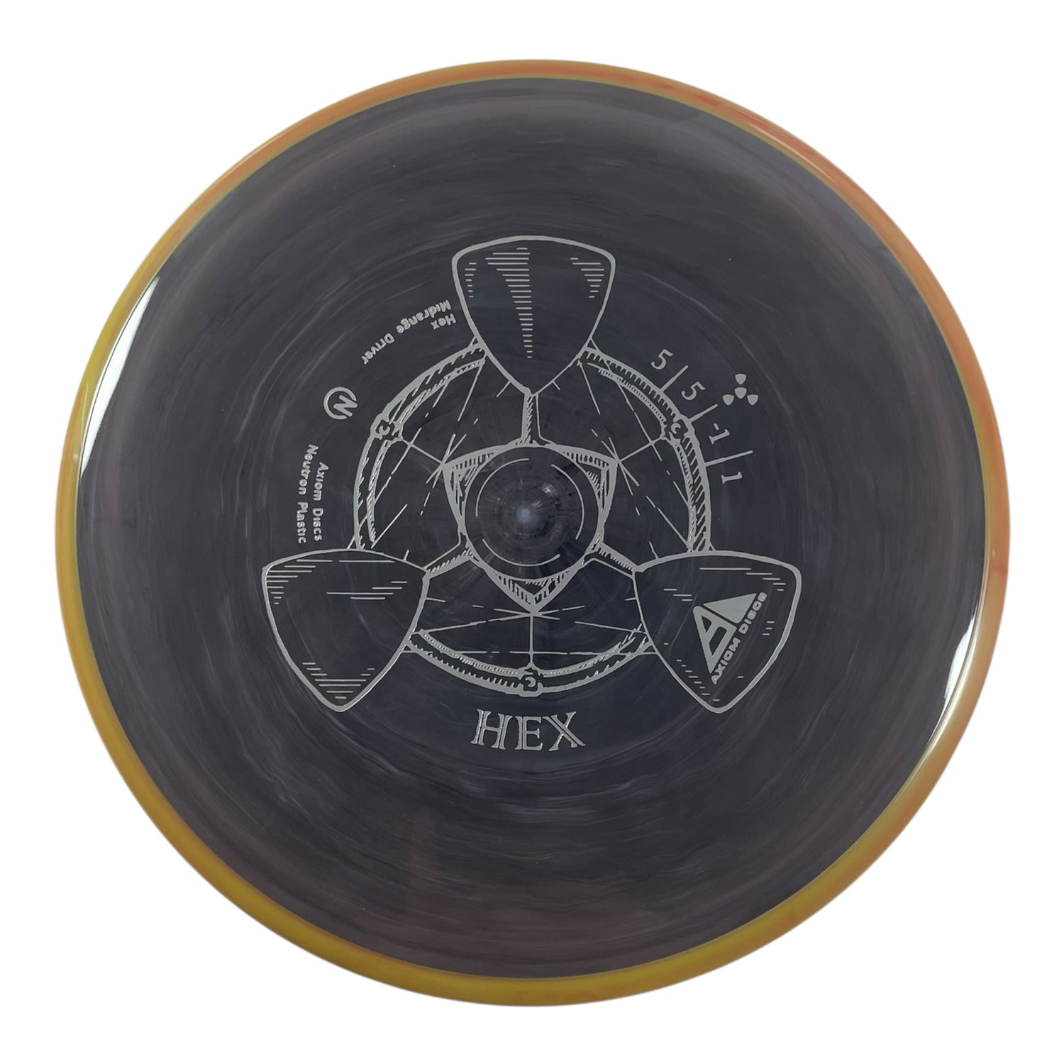 Axiom Discs Hex | Neutron | Purple/Orange 176g Disc Golf