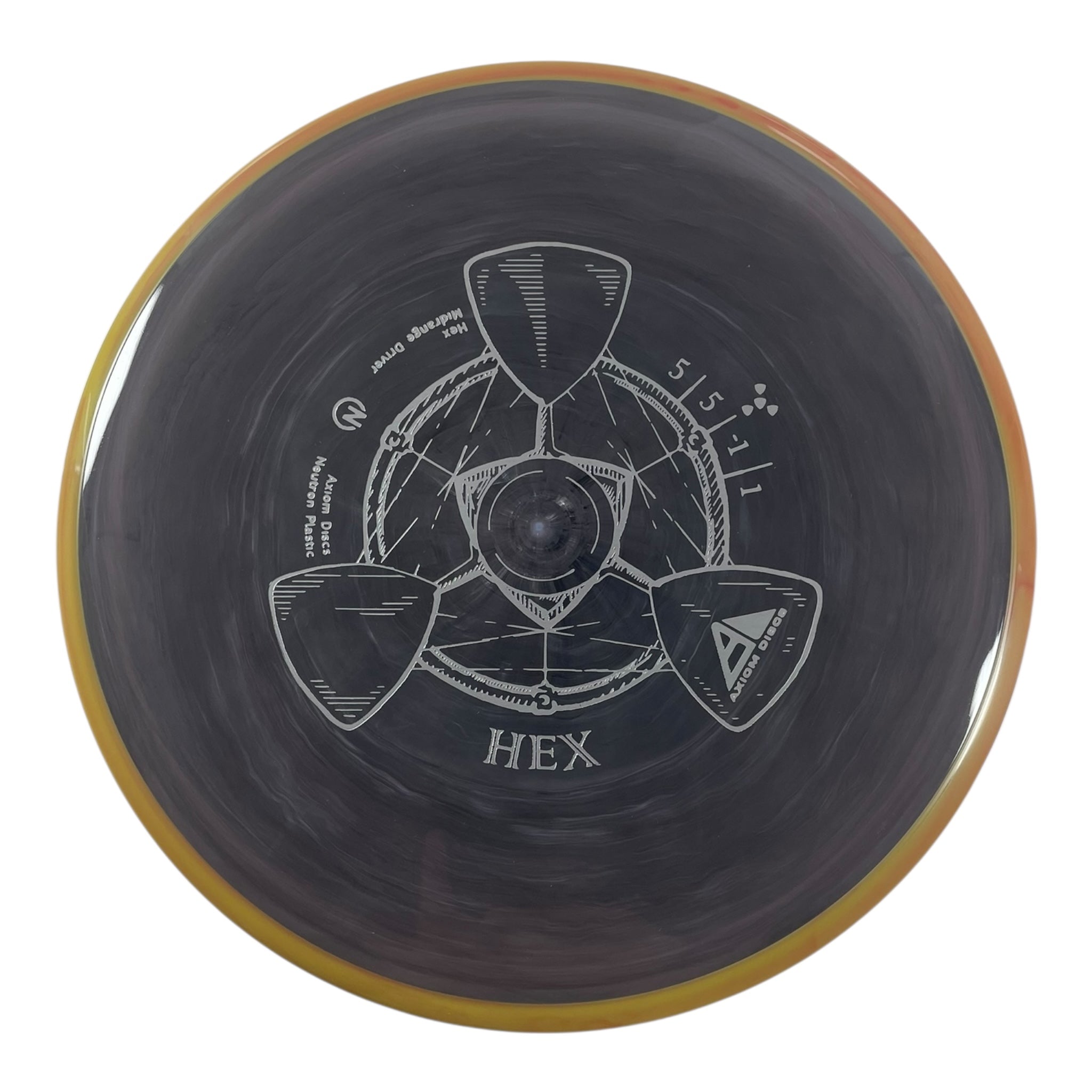 Axiom Discs Hex | Neutron | Purple/Orange 176g Disc Golf