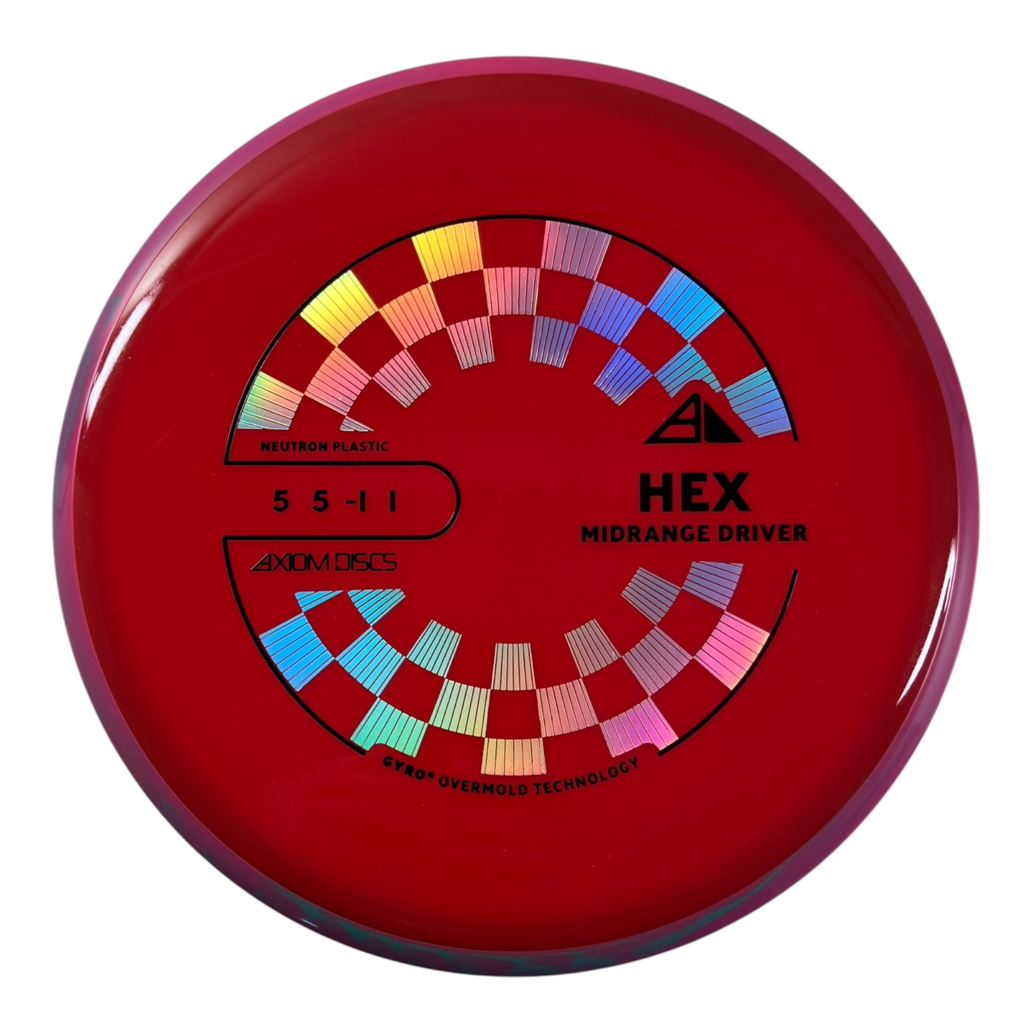 Axiom Discs Hex | Neutron | Red/Purple 172g (Project Lab Coat) Disc Golf