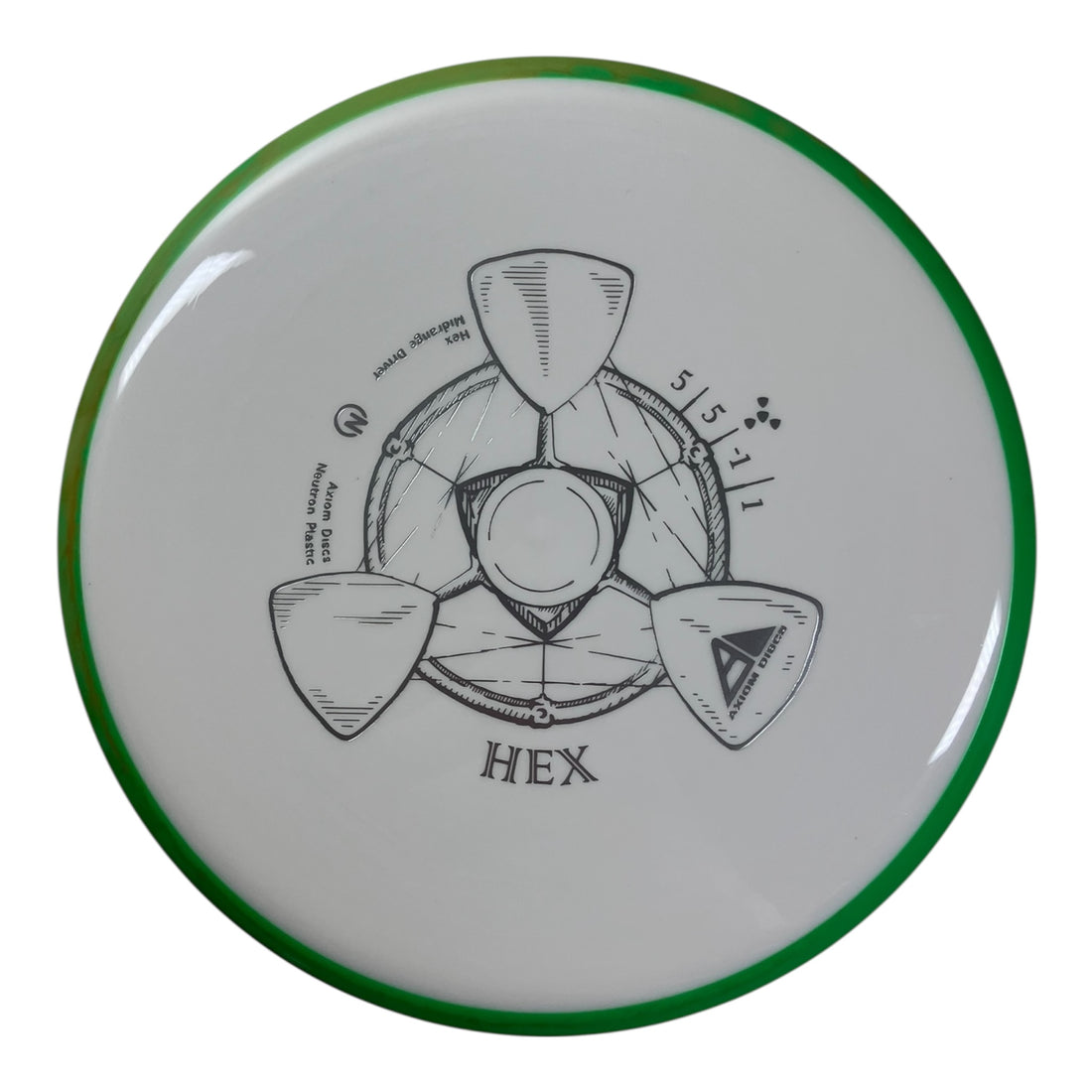 Axiom Discs Hex | Neutron | White/Green 175g Disc Golf