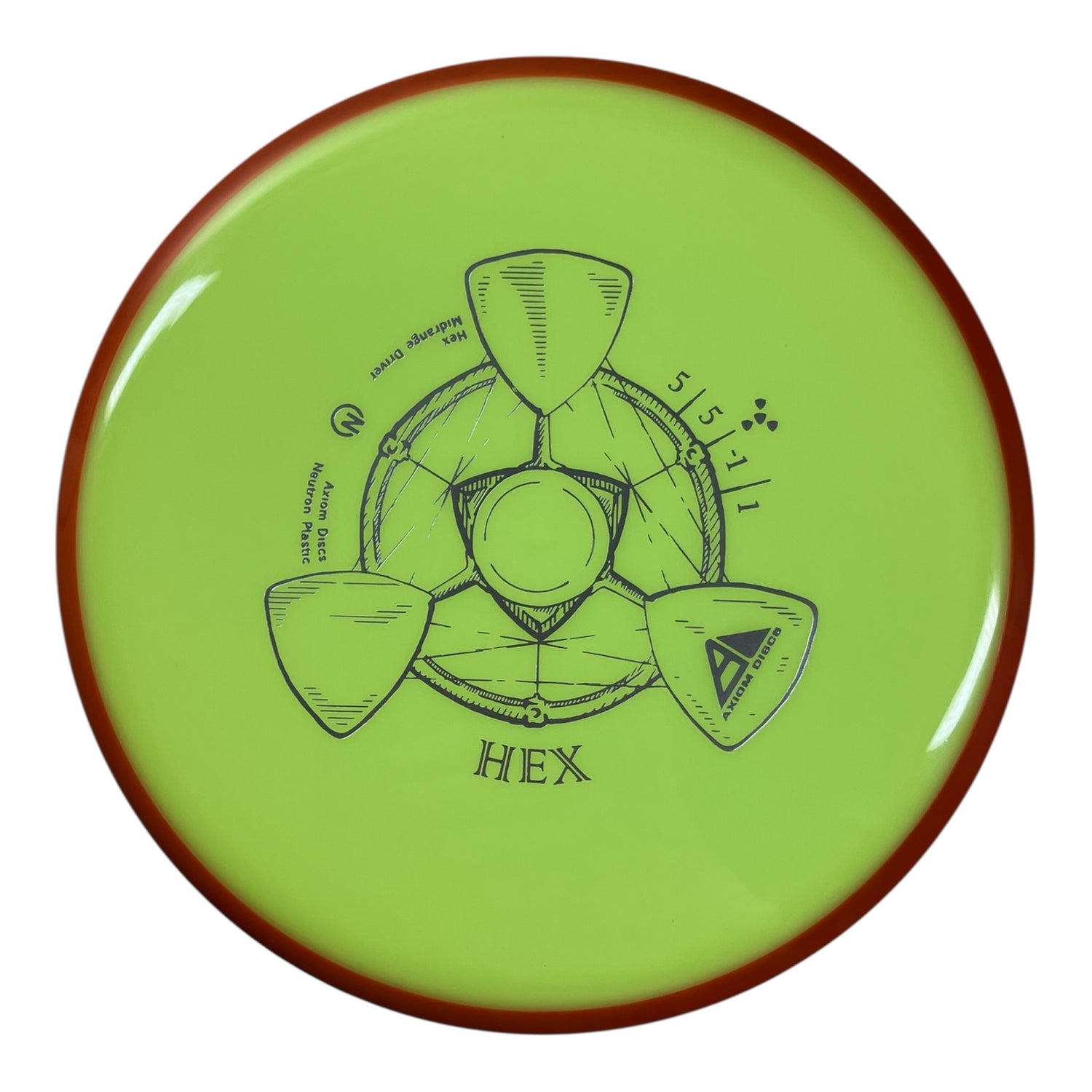 Axiom Discs Hex | Neutron | Yellow/Orange 175g Disc Golf