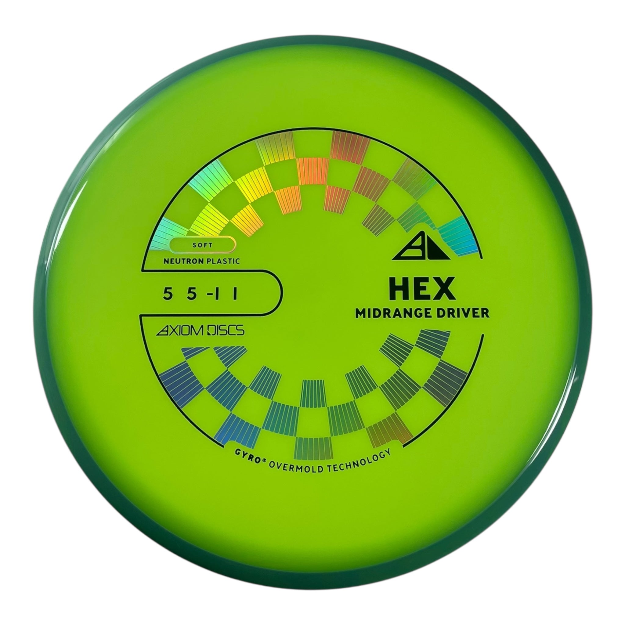 Axiom Discs Hex | Neutron Soft | Green/Teal 177g (Project Lab Coat) Disc Golf