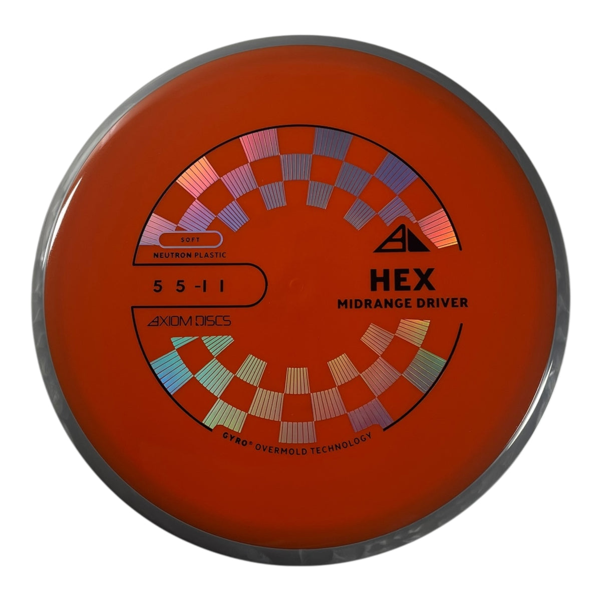 Axiom Discs Hex | Neutron Soft | Orange/Grey 175g (Project Lab Coat) Disc Golf