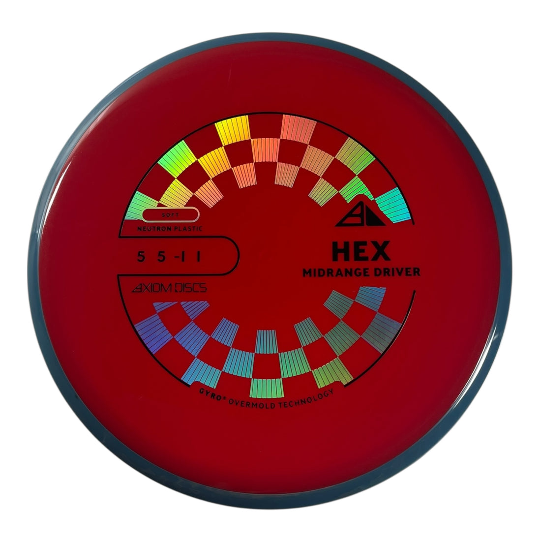 Axiom Discs Hex | Neutron Soft | Red/Blue 176g (Project Lab Coat) Disc Golf