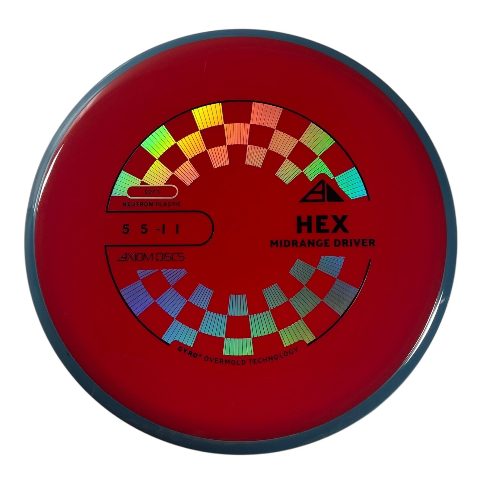 Axiom Discs Hex | Neutron Soft | Red/Blue 176g (Project Lab Coat) Disc Golf