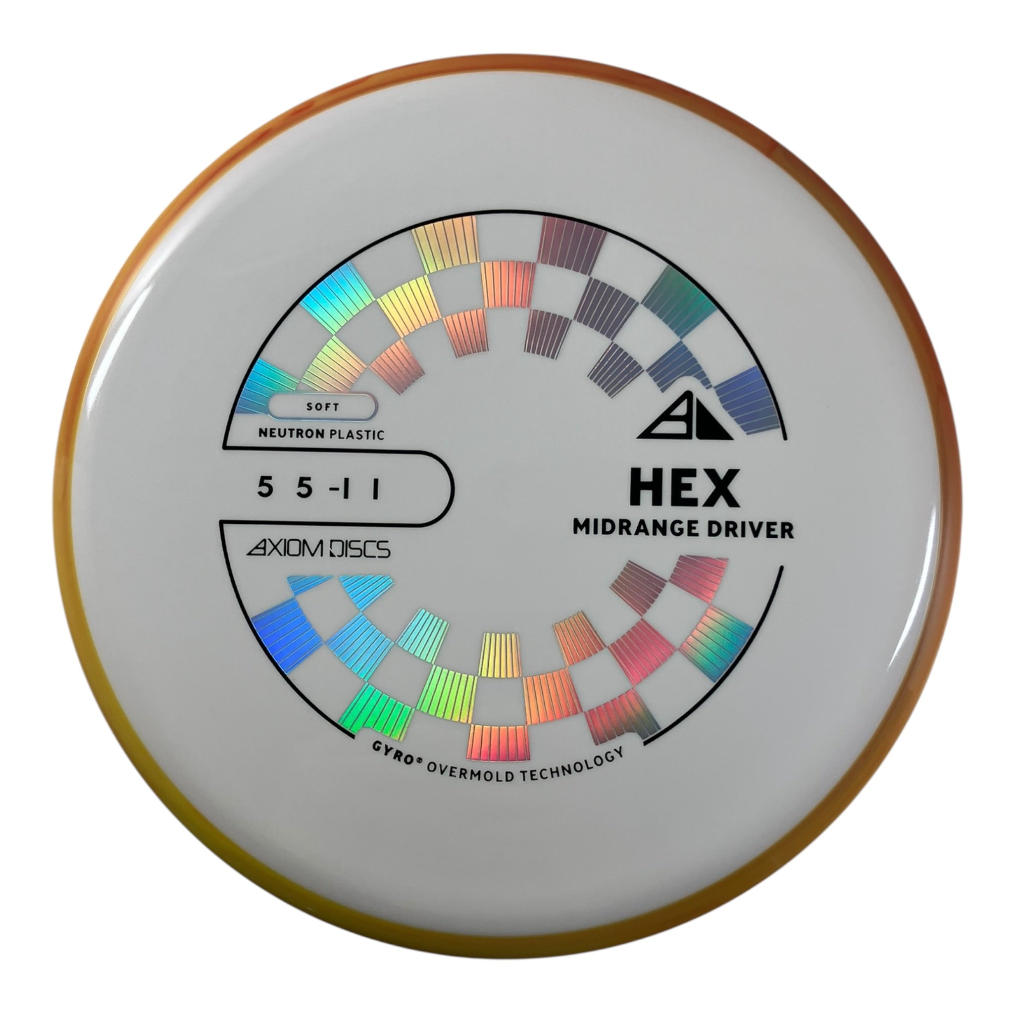 Axiom Discs Hex | Neutron Soft | White/Yellow 165-176g (Project Lab Coat) Disc Golf