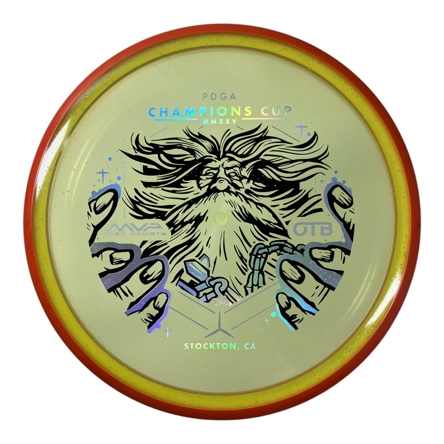 Axiom Discs Hex | Particle Glow Proton | Yellow/Orange 177g (OTB CC 2025) Disc Golf