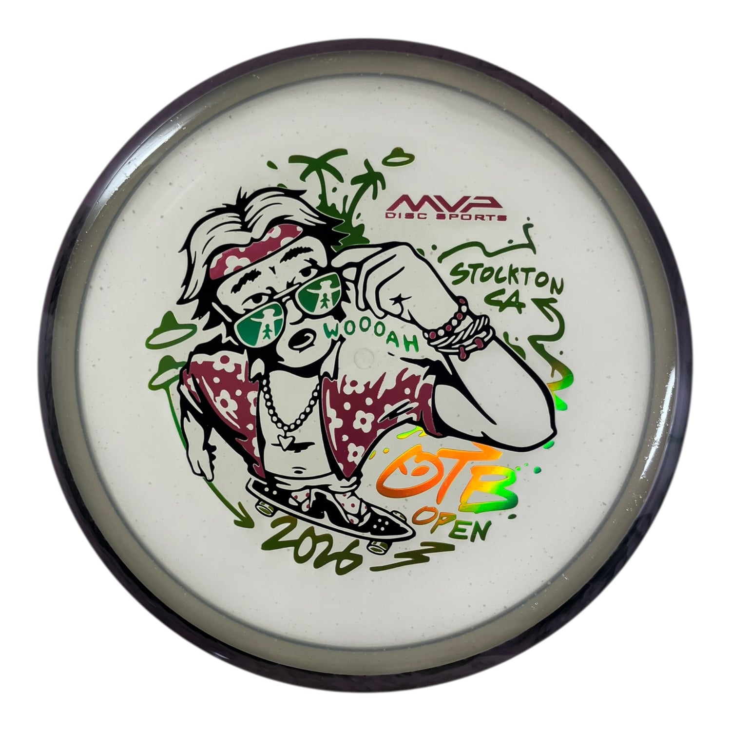 Axiom Discs Hex | Particle Glow Proton Soft | Clear/Purple 177g (OTB Open 2026) Disc Golf