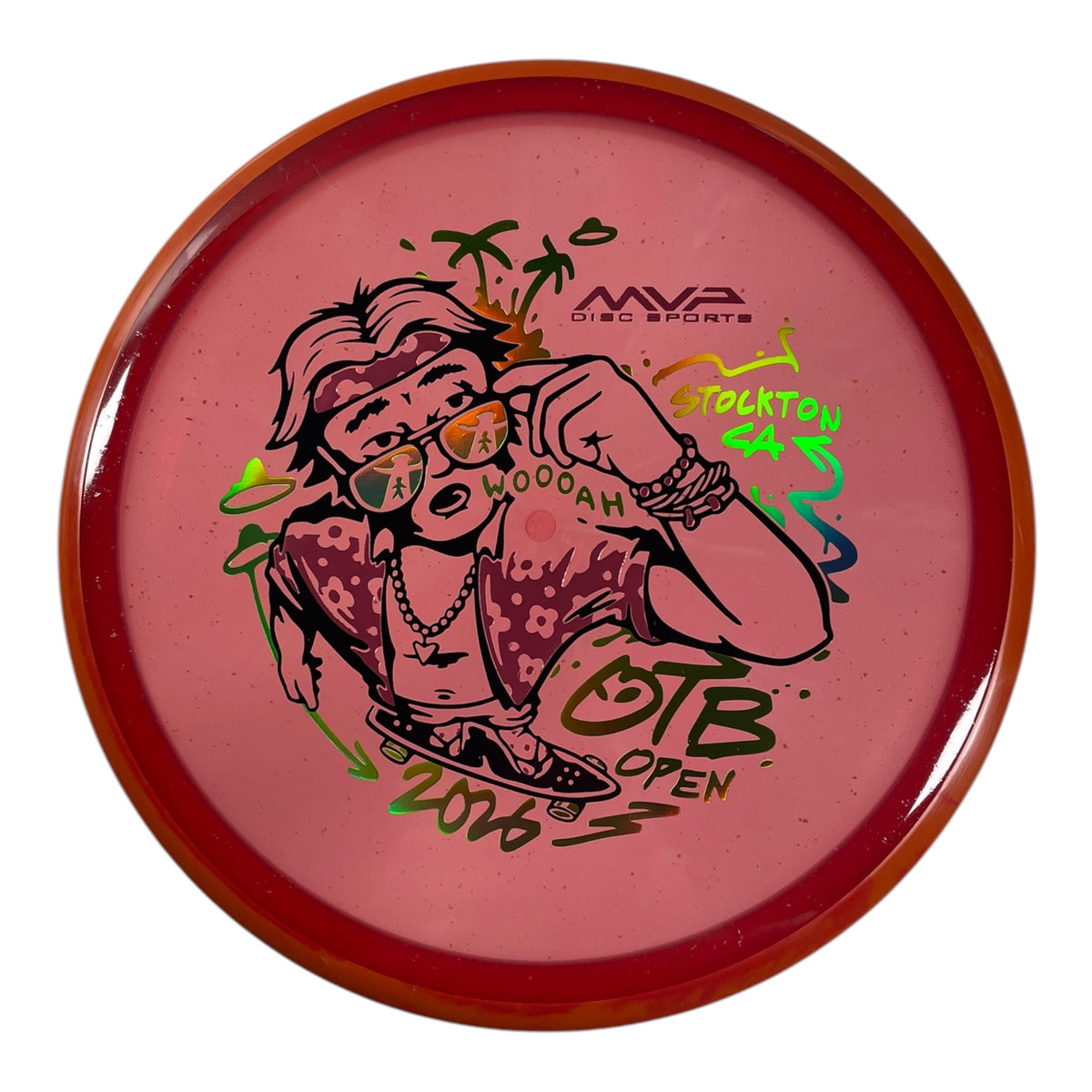 Axiom Discs Hex | Particle Glow Proton Soft | Red/Orange 177g (OTB Open 2026) Disc Golf