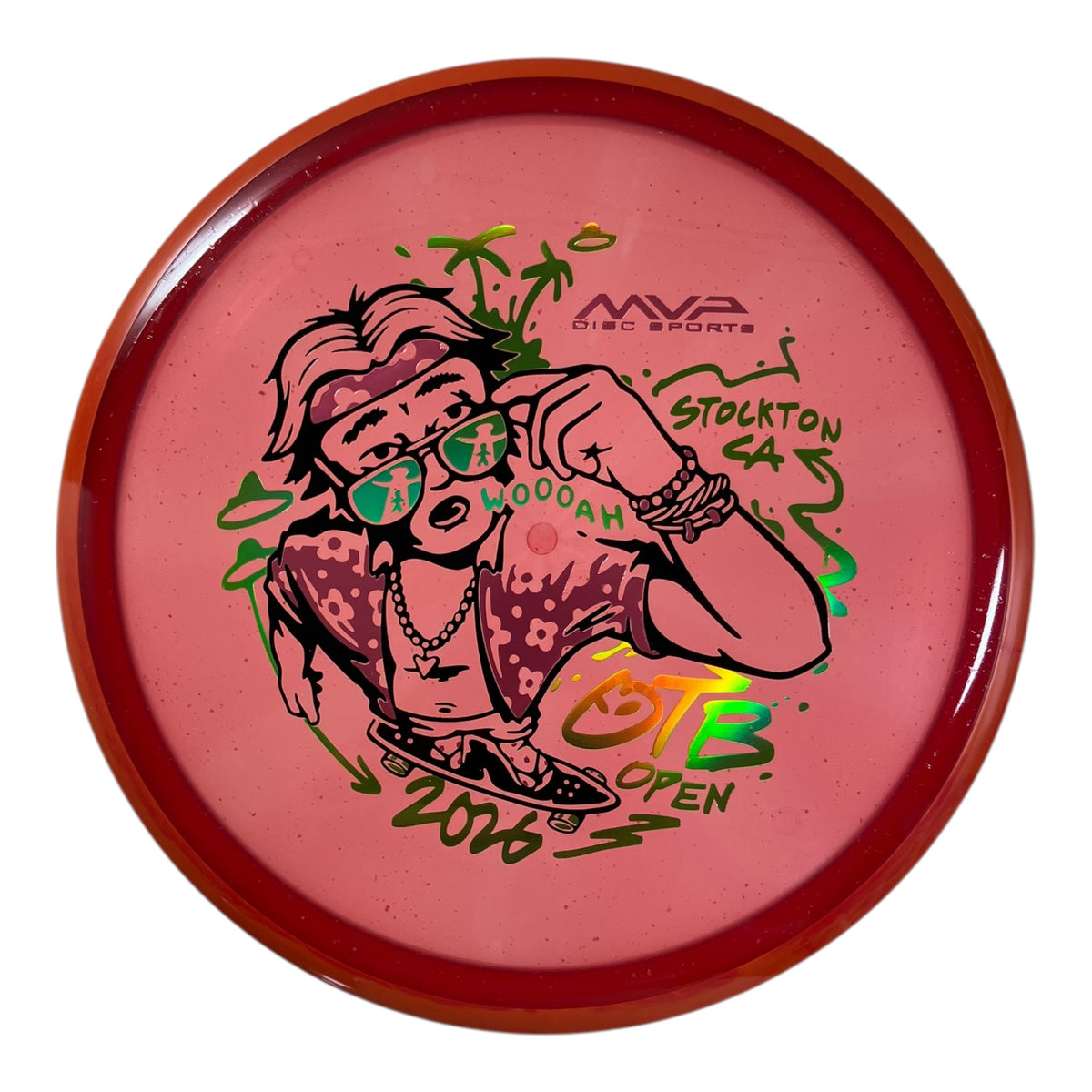 Axiom Discs Hex | Particle Glow Proton Soft | Red/Orange 177g (OTB Open 2026) Disc Golf