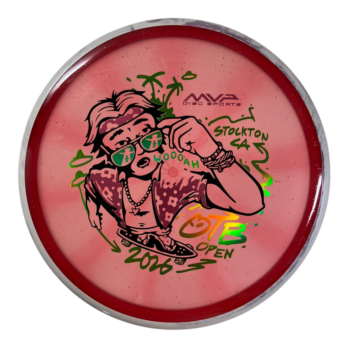 Axiom Discs Hex | Particle Glow Proton Soft | Red/White 177g (OTB Open 2026) Disc Golf