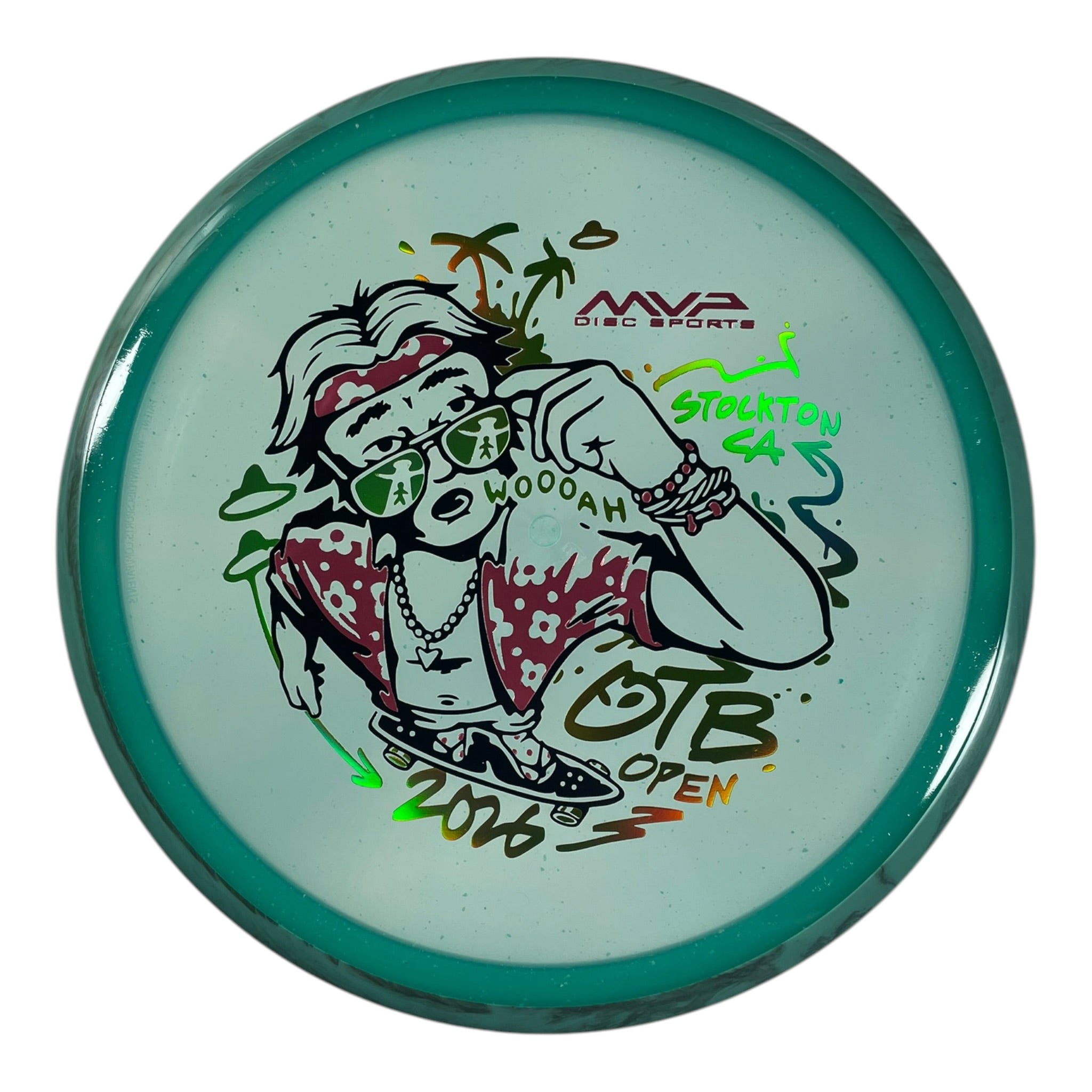 Axiom Discs Hex | Particle Glow Proton Soft | Teal/Blue 177g (OTB Open 2026) Disc Golf