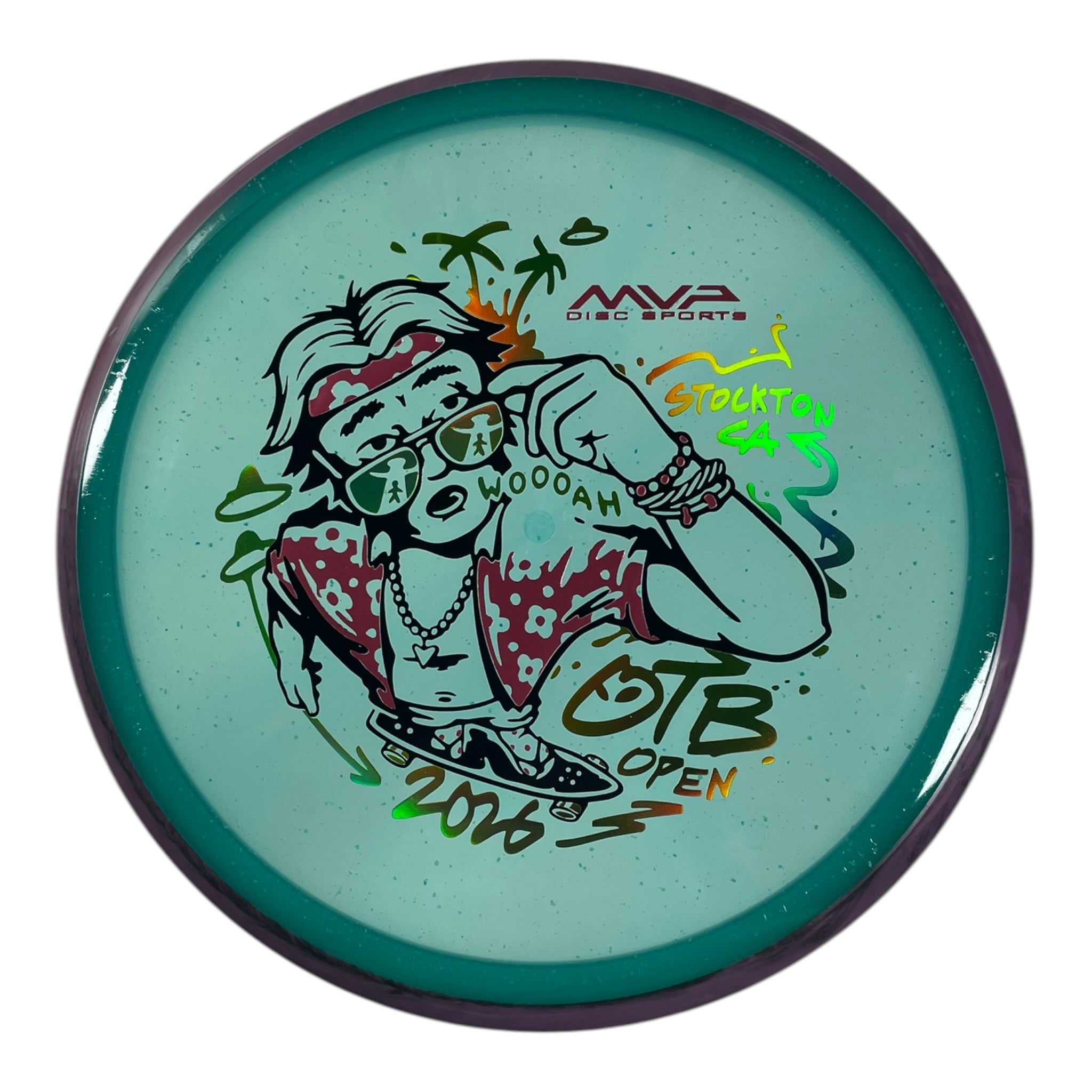Axiom Discs Hex | Particle Glow Proton Soft | Teal/Purple 177g (OTB Open 2026) Disc Golf
