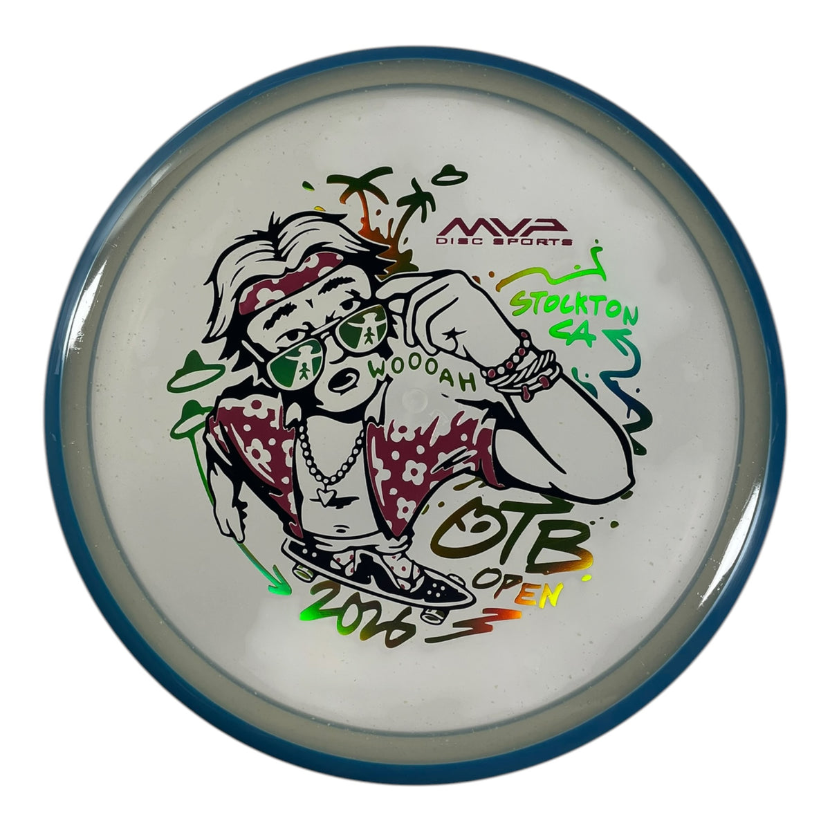 Axiom Discs Hex | Particle Glow Proton Soft | White/Blue 176g (OTB Open 2026) Disc Golf