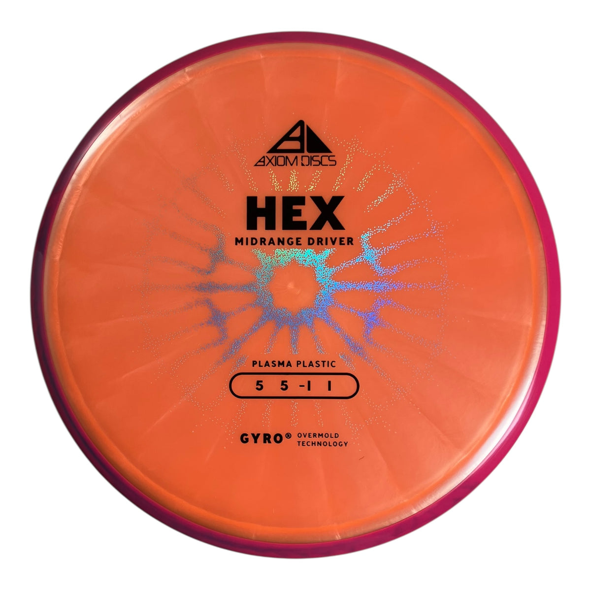 Axiom Discs Hex | Plasma | Orange/Pink 175g (Project Lab Coat) Disc Golf