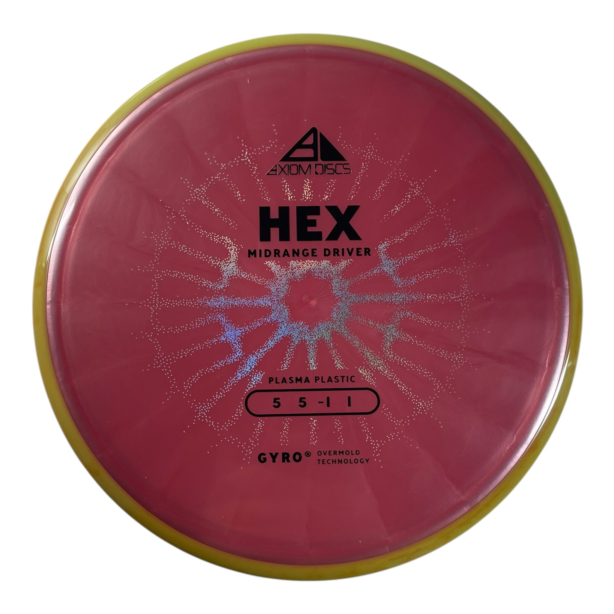 Axiom Discs Hex | Plasma | Pink/Yellow 175g (Project Lab Coat) Disc Golf