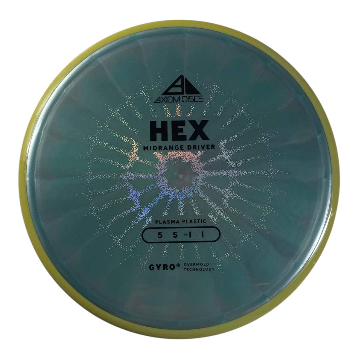 Axiom Discs Hex | Plasma | Teal/Yellow 177g (Project Lab Coat) Disc Golf