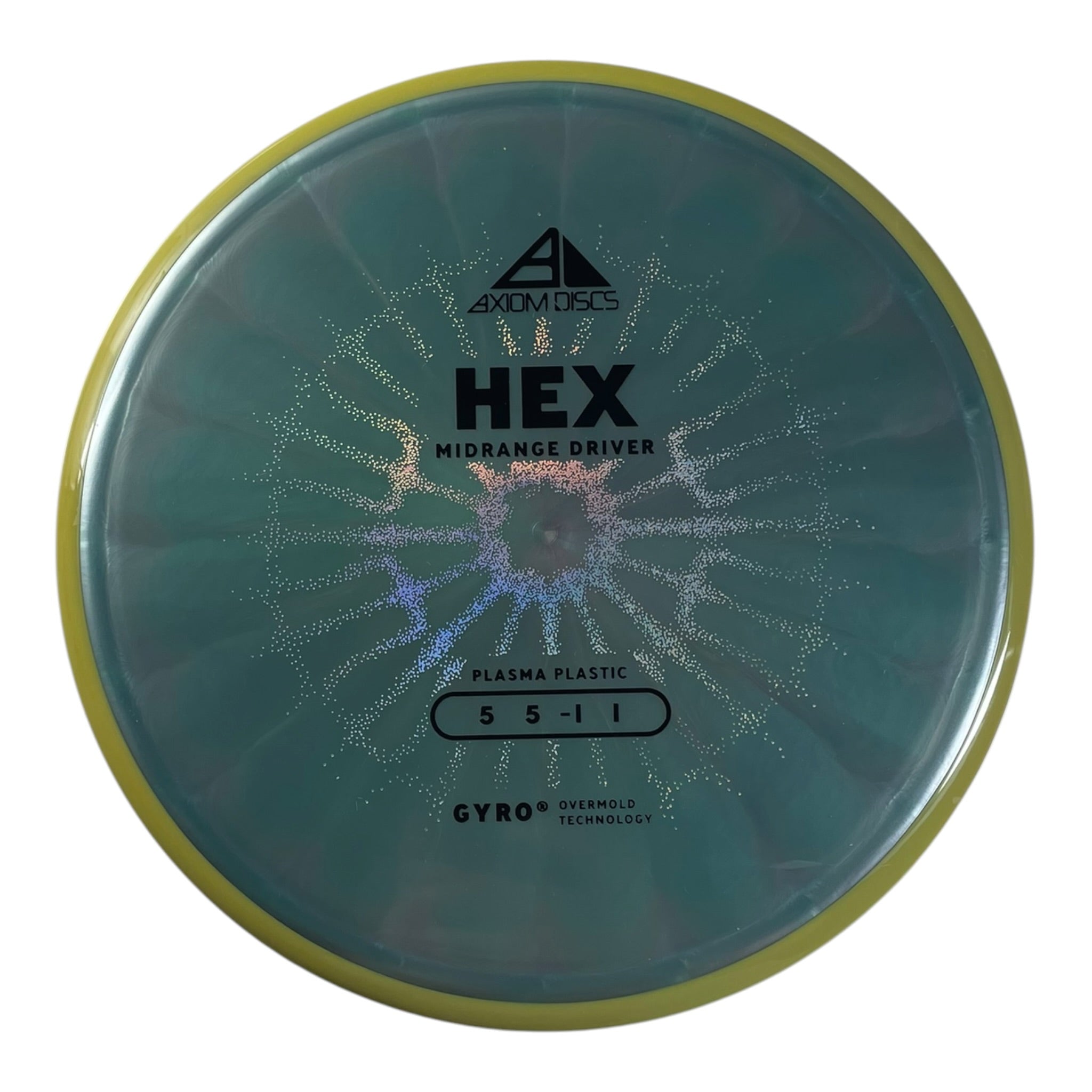Axiom Discs Hex | Plasma | Teal/Yellow 177g (Project Lab Coat) Disc Golf