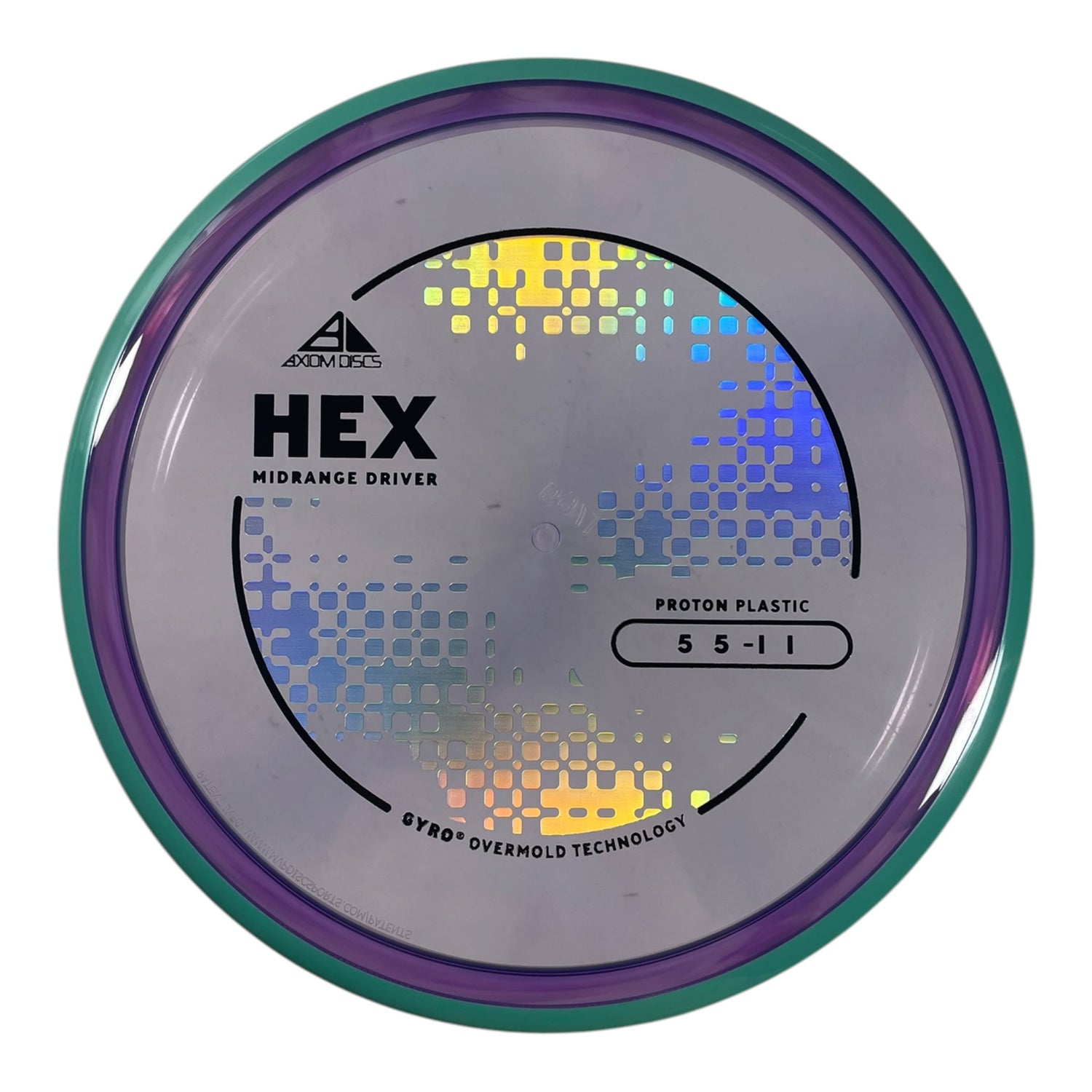 Axiom Discs Hex | Proton | Purple/Teal 176g (Project Lab Coat) Disc Golf