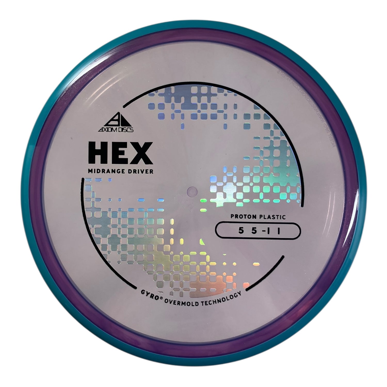 Axiom Discs Hex | Proton | Purple/Teal 177g (Project Lab Coat) Disc Golf