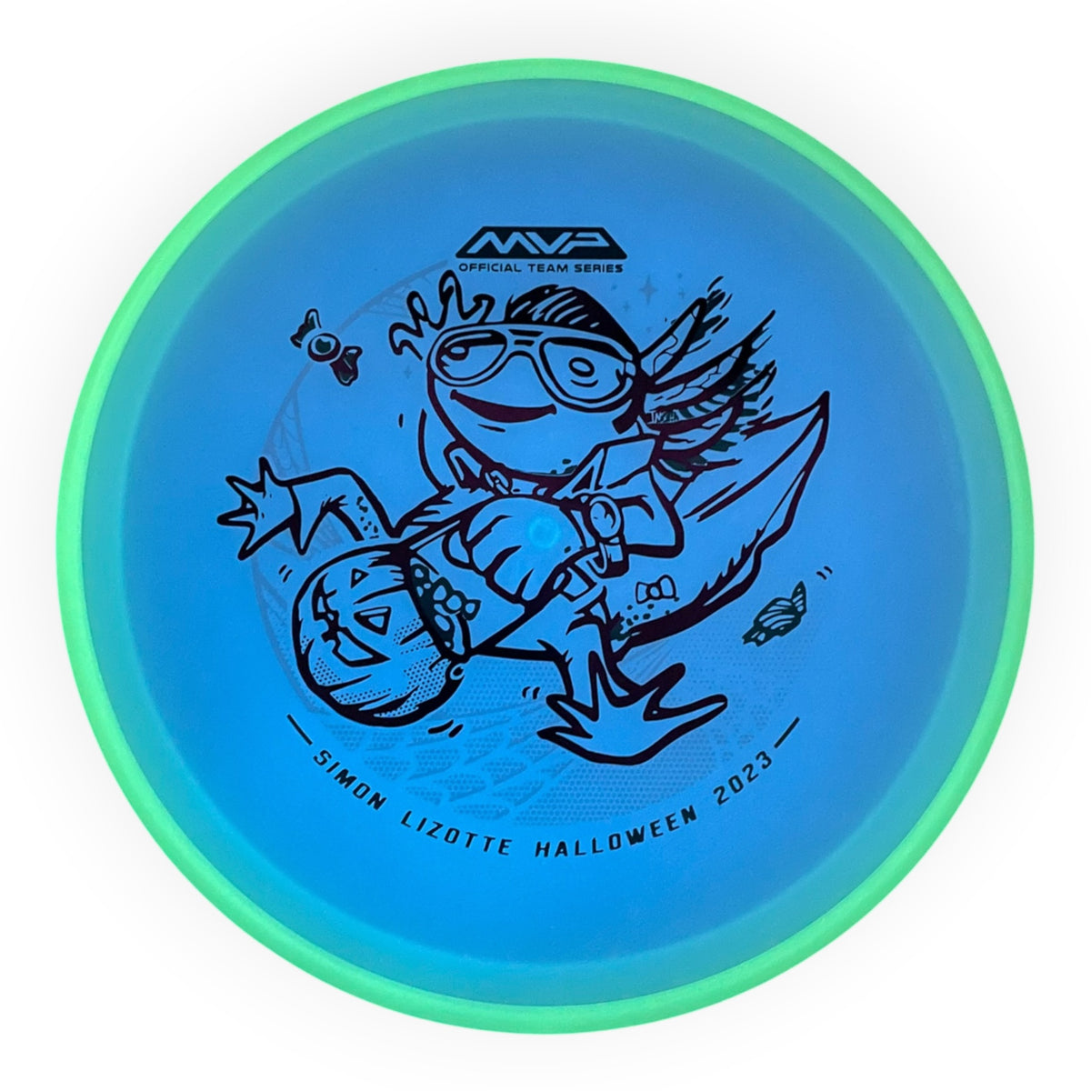 Axiom Discs Hex | Total Eclipse | Blue/Green Rim 174-175g (Simon Lizotte) Disc Golf