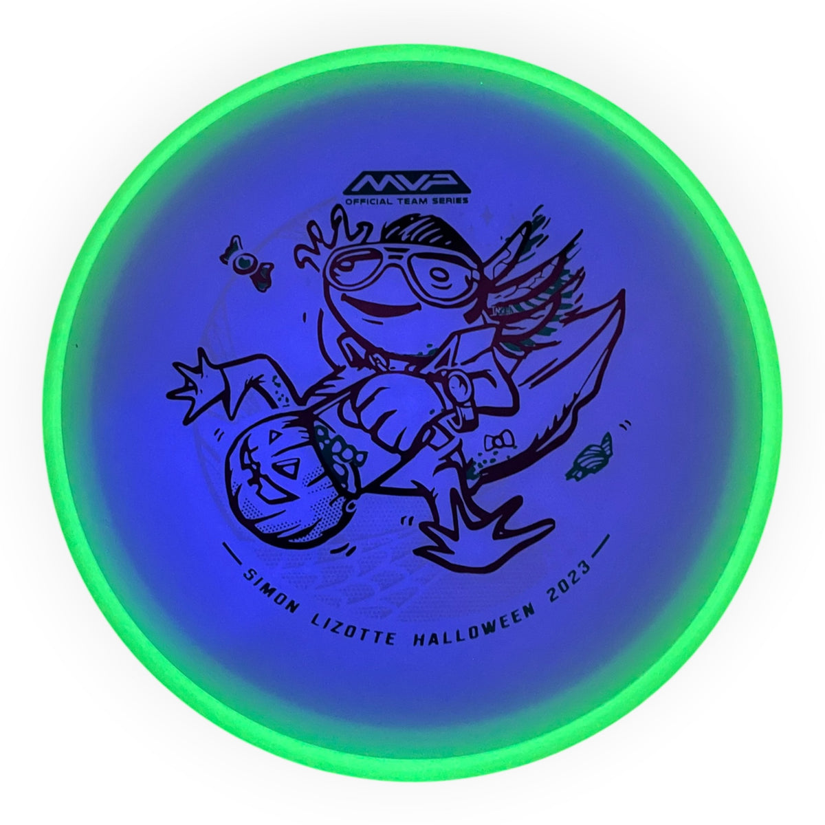 Axiom Discs Hex | Total Eclipse | Purple/Green Rim 174-176g (Simon Lizotte) Disc Golf