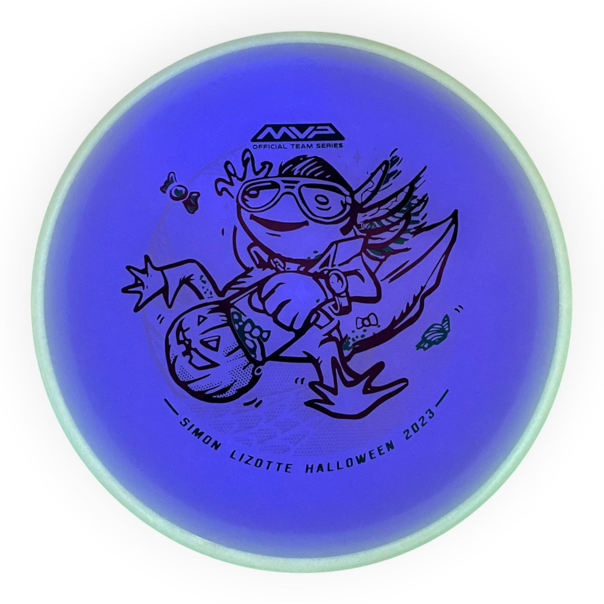 Axiom Discs Hex | Total Eclipse | Purple/White Rim 174g (Simon Lizotte) Disc Golf