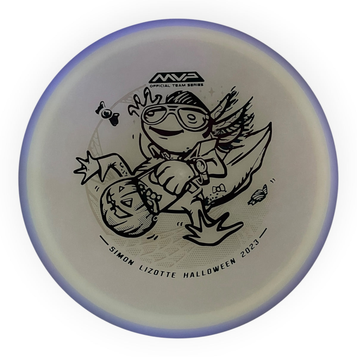 Axiom Discs Hex | Total Eclipse | White/Purple Rim 176g (Simon Lizotte) Disc Golf
