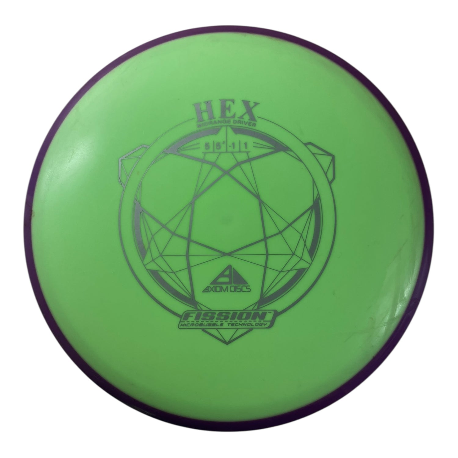 Axiom Discs Hex - Used Fair | Fission | Green/Purple 161g Disc Golf