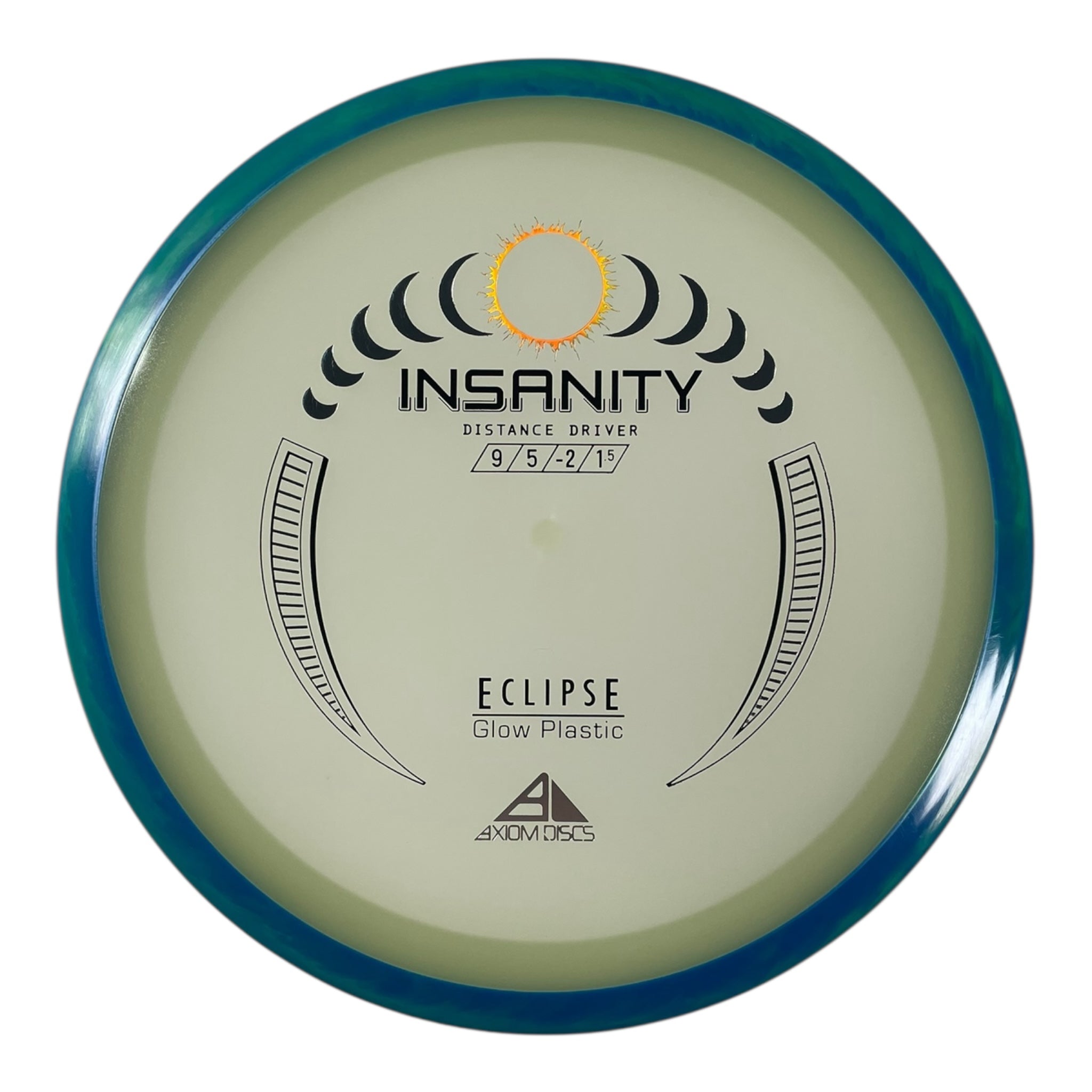 Axiom Discs Insanity | Eclipse | Glow/Teal 168g Disc Golf