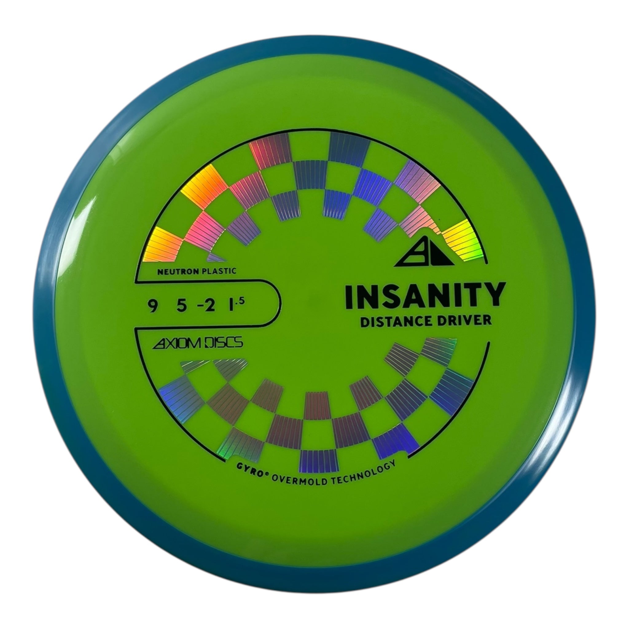 Axiom Discs Insanity | Neutron | Green/Blue 166g (Project Lab Coat) Disc Golf