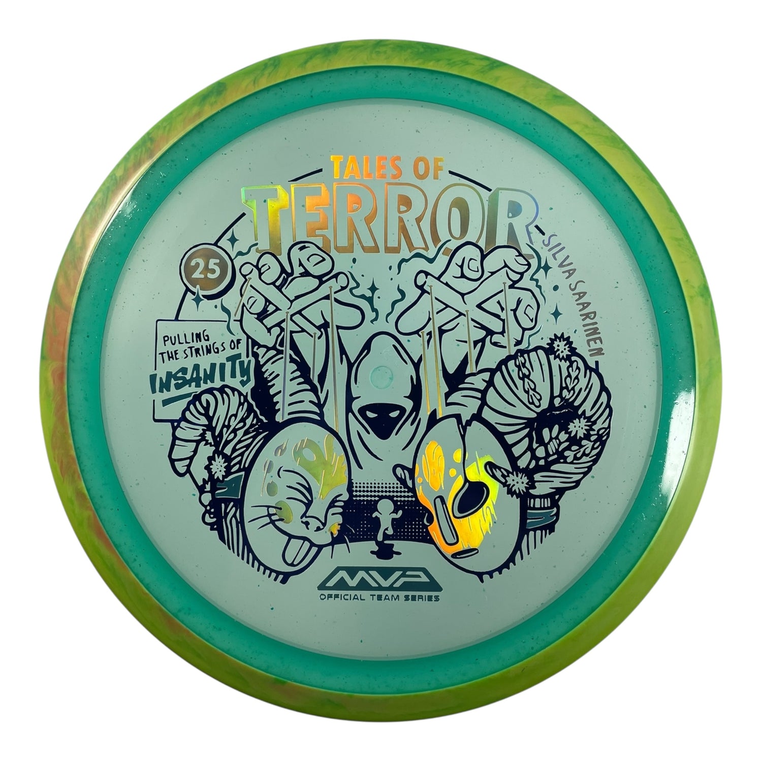 Axiom Discs Insanity | Particle Glow Proton | Yellow/Green/Blue 173g (Silva Saarinen Halloween 2025) Disc Golf