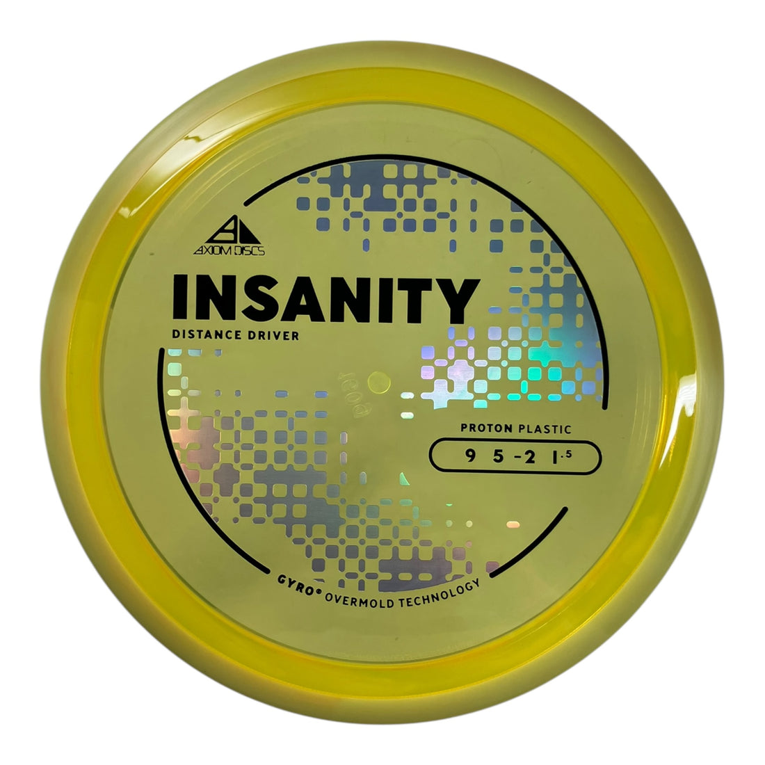 Axiom Discs Insanity | Proton | Yellow/Yellow 160g (Project Lab Coat) Disc Golf