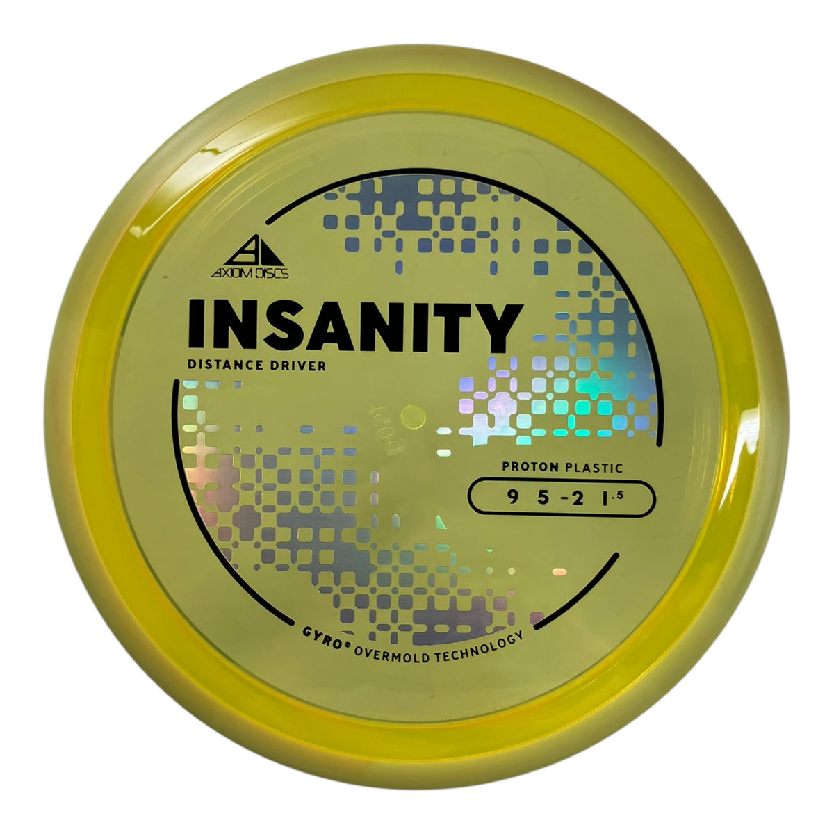 Axiom Discs Insanity | Proton | Yellow/Yellow 160g (Project Lab Coat) Disc Golf