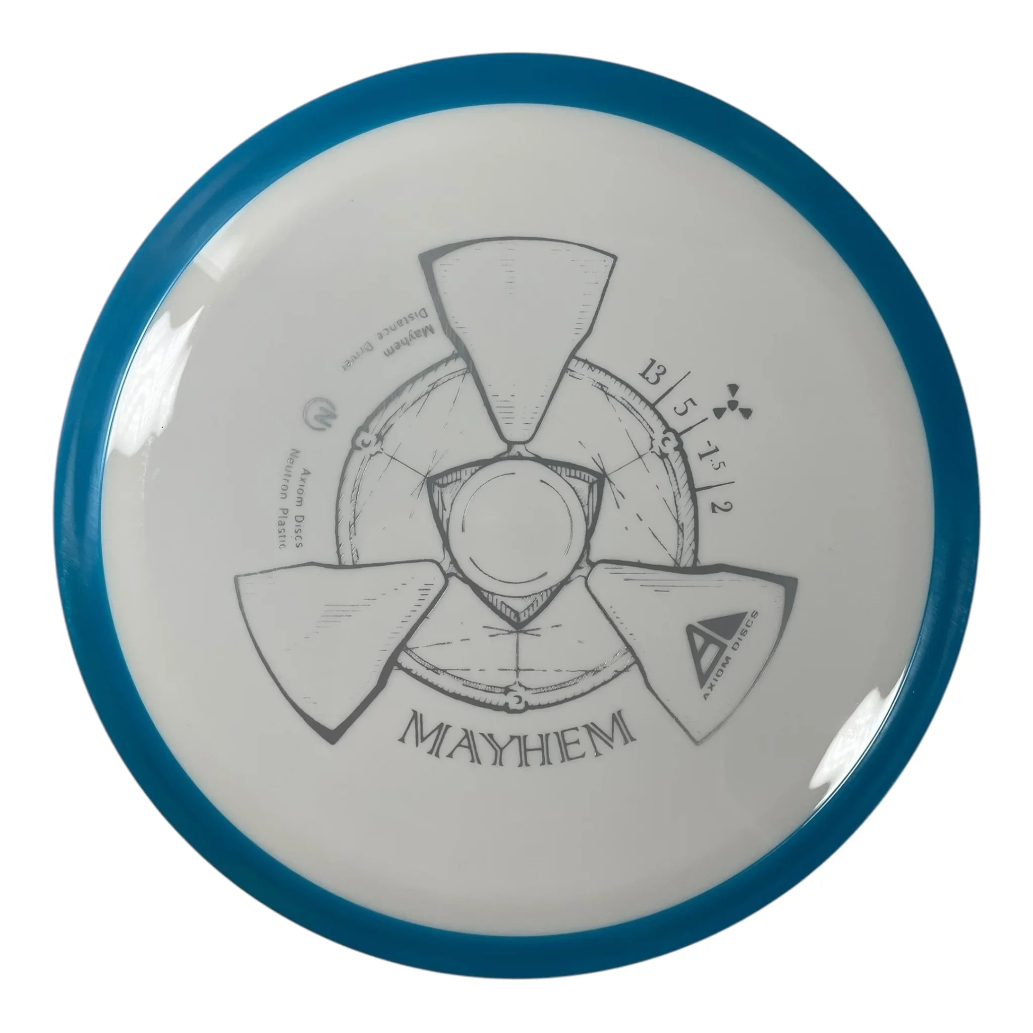 Axiom Discs Mayhem | Neutron | White/Blue 168g Disc Golf