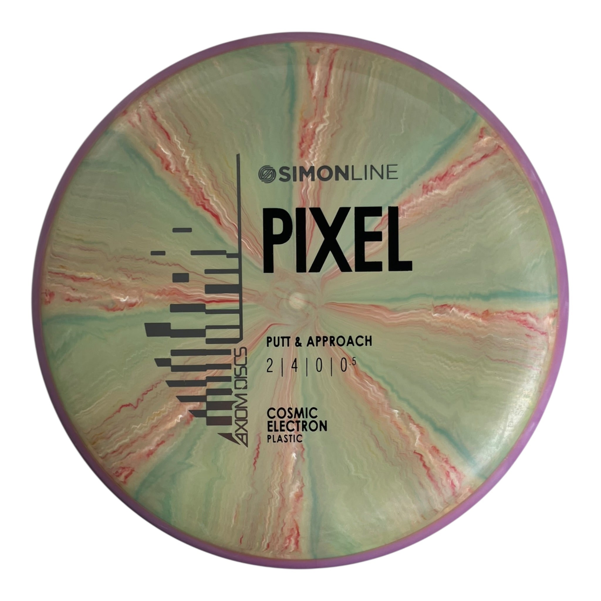 Axiom Discs Pixel | Cosmic Electron | Green/Purple 174g Disc Golf
