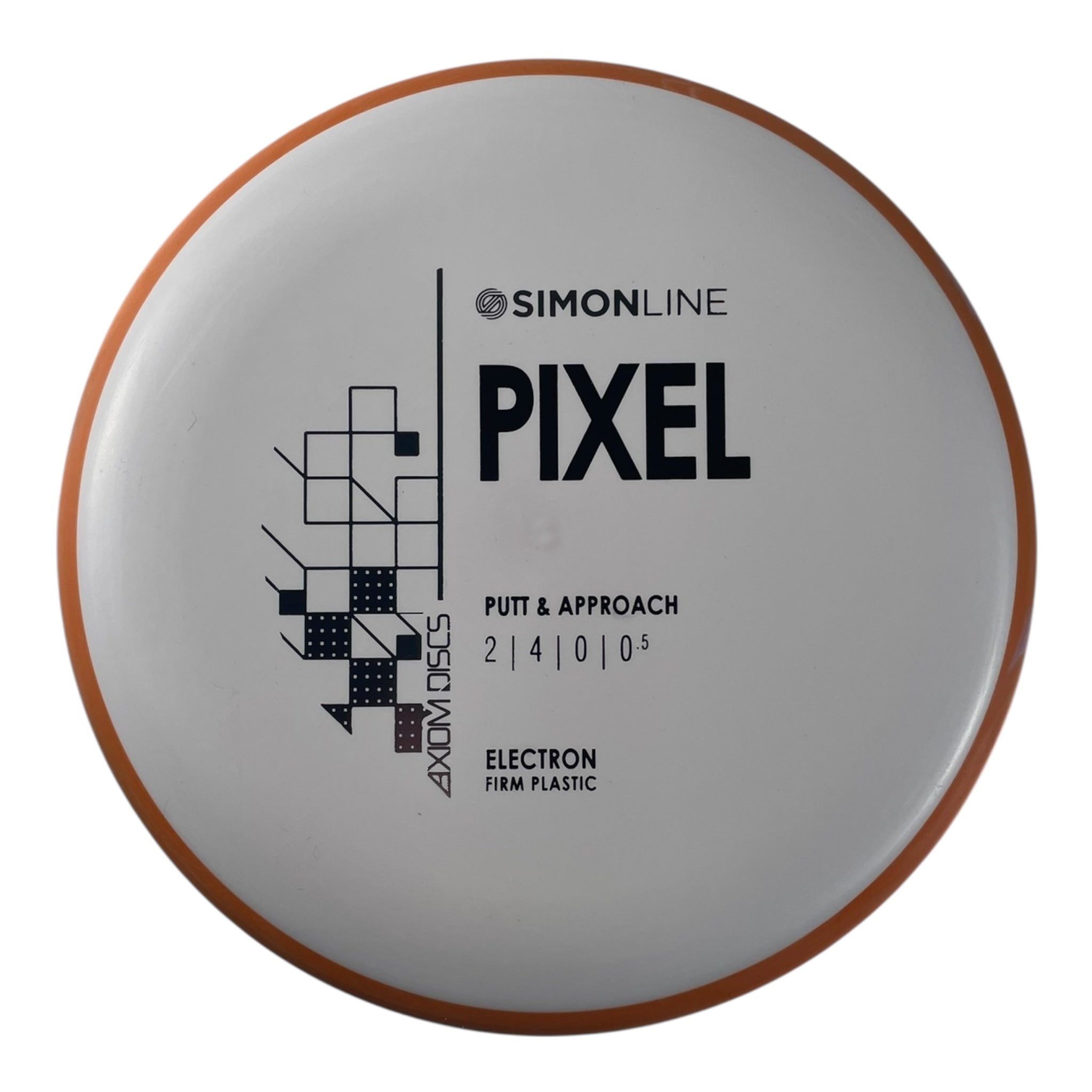 Axiom Discs Pixel | Electron Firm | White/Orange 175g Disc Golf