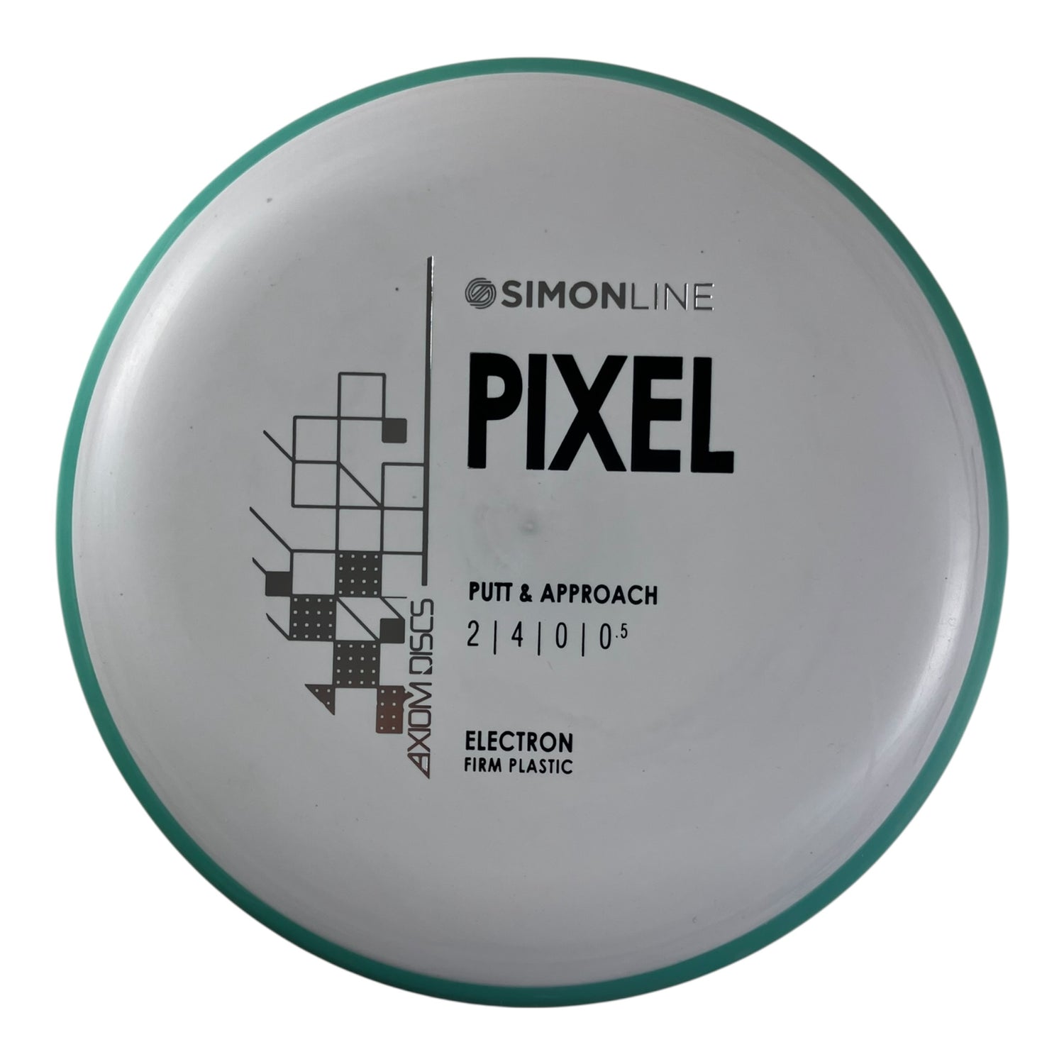 Axiom Discs Pixel | Electron Firm | White/Teal 169g Disc Golf