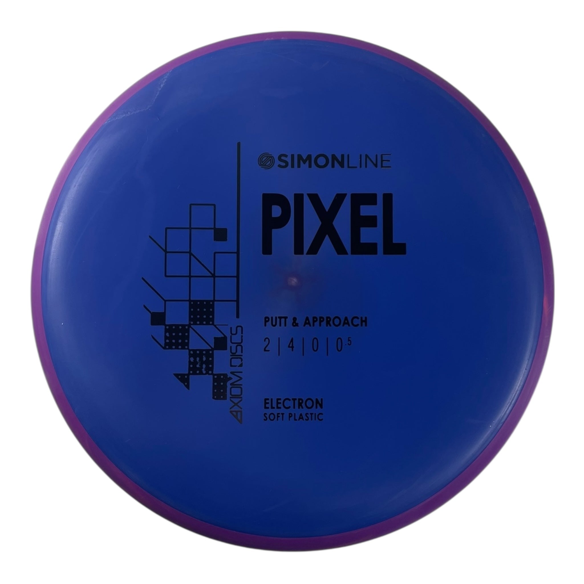 Axiom Discs Pixel | Electron Soft | Blue/Purple 168g Disc Golf