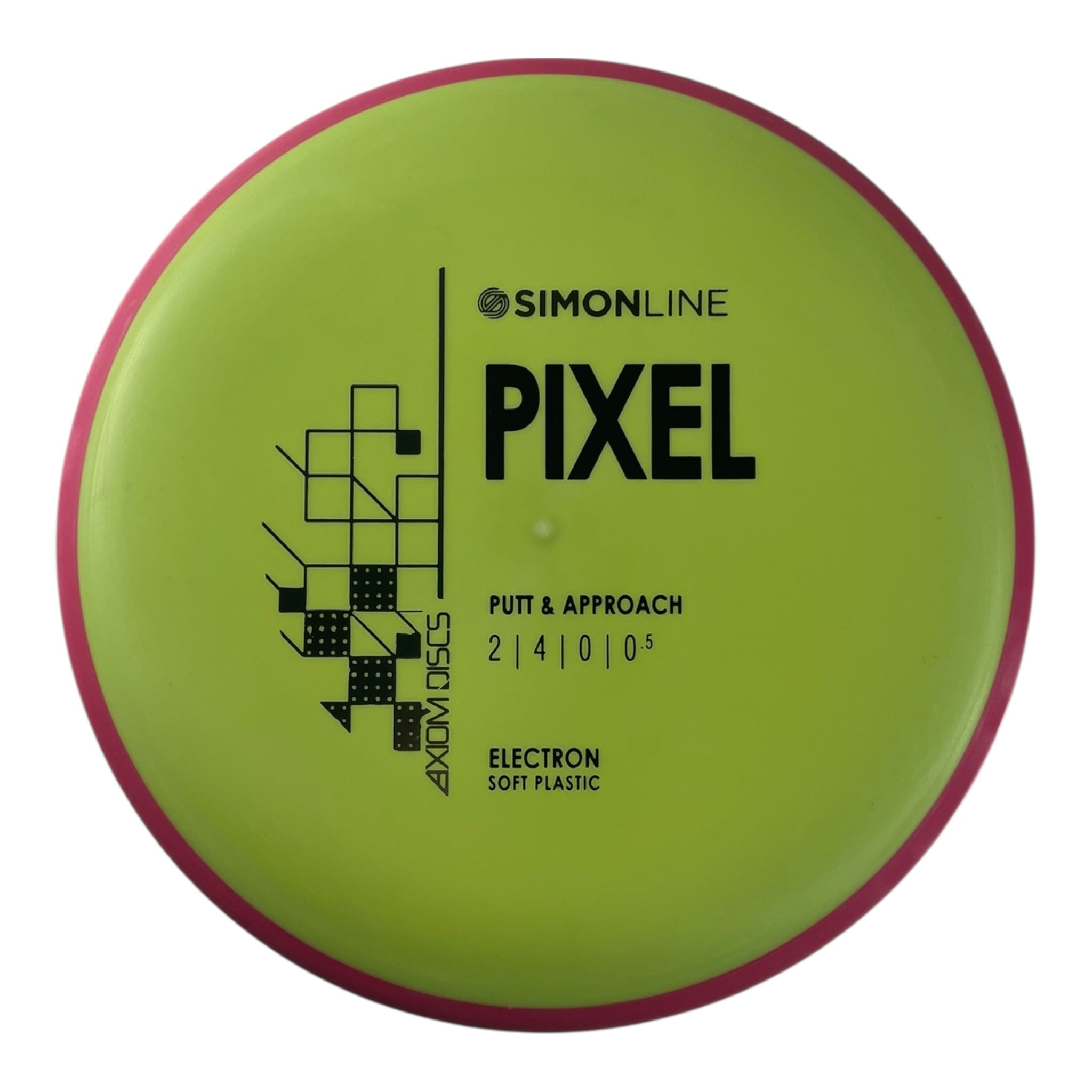 Axiom Discs Pixel | Electron Soft | Yellow/Pink 169g Disc Golf