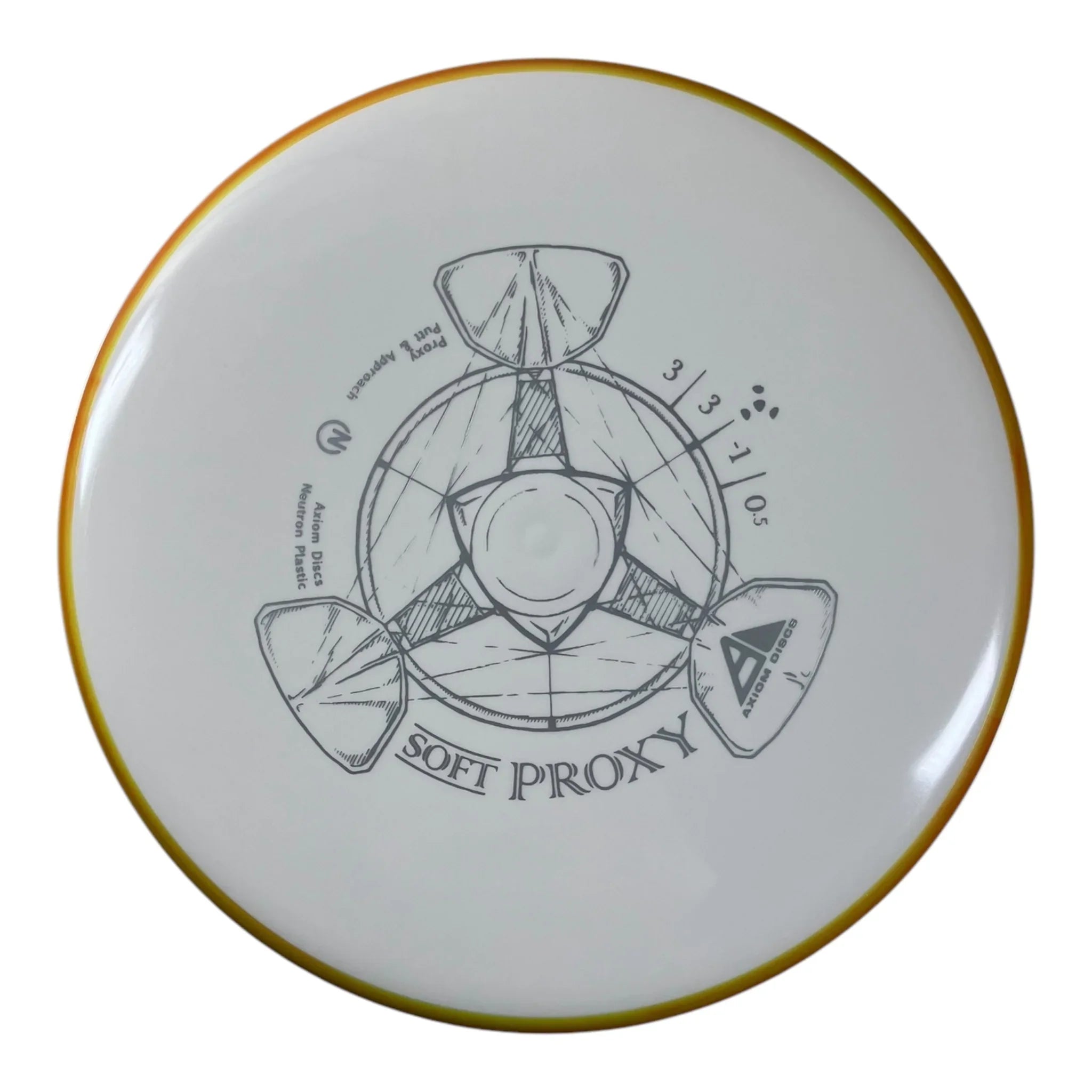 Axiom Discs Proxy | Soft Neutron | White/Orange 168g Disc Golf