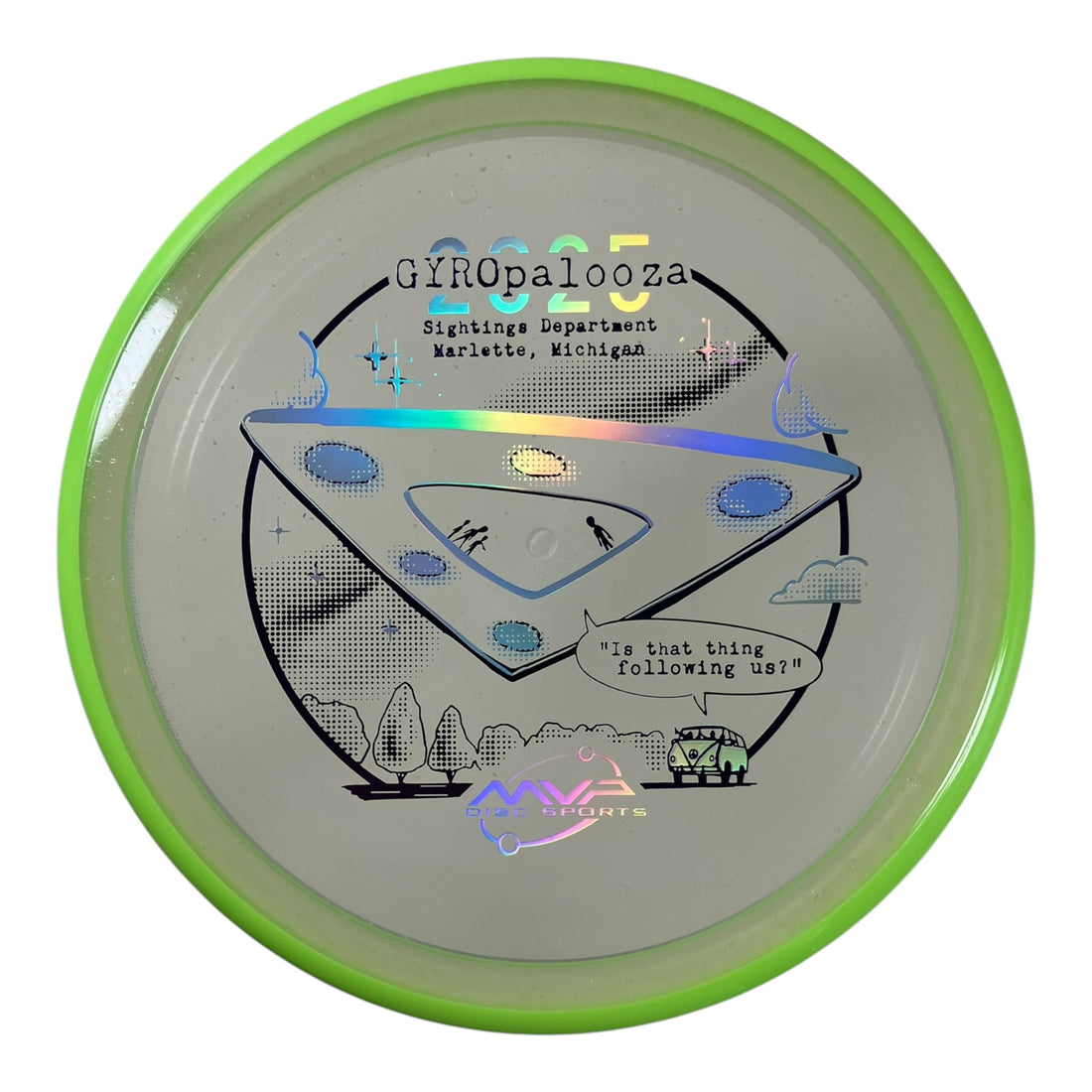 Axiom Discs Pyro | Particle Glow Proton | Clear/Green 172g (Gyropalooza 2025) Disc Golf