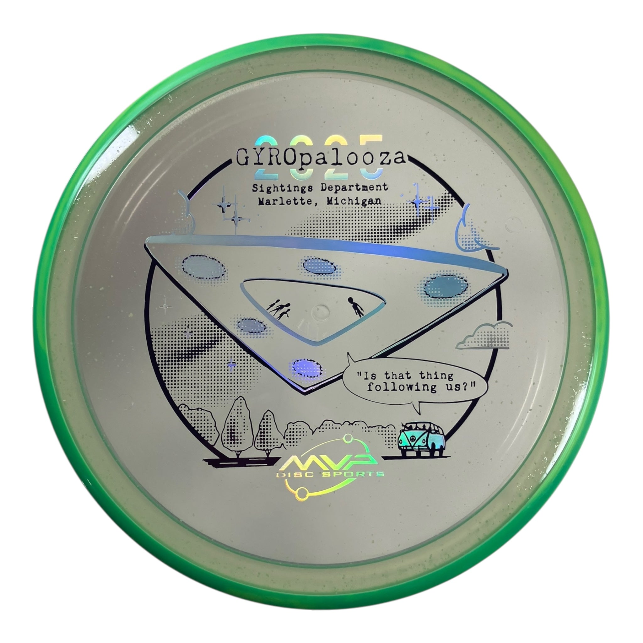 Axiom Discs Pyro | Particle Glow Proton | Clear/Lime 177g (Gyropalooza 2025) Disc Golf